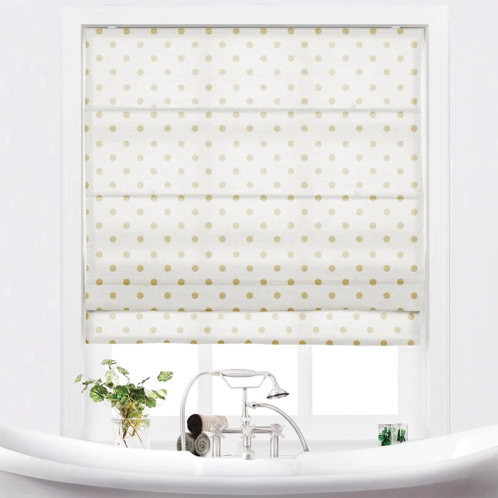 Stefana Silber Printed Cordless Roman Shade