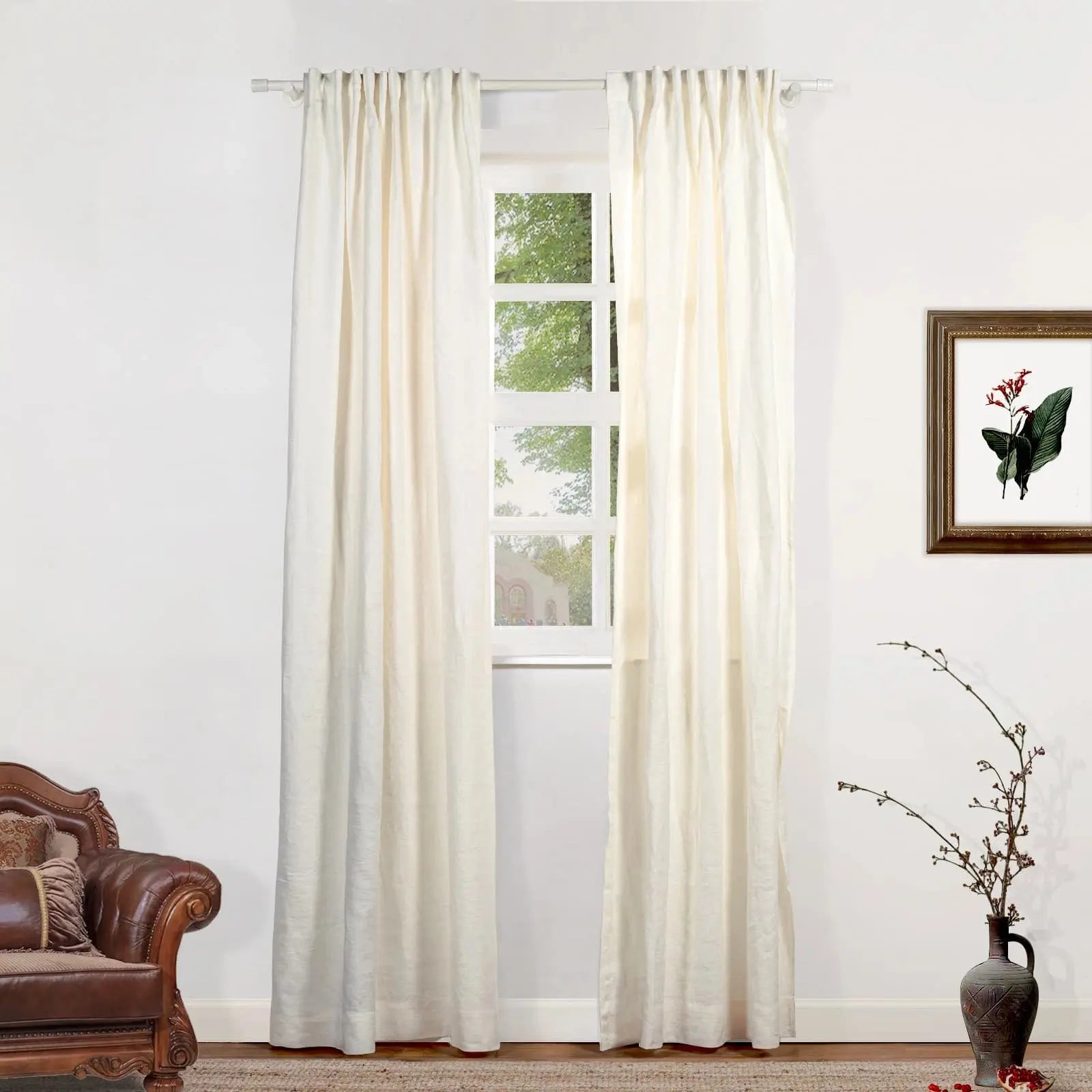 Lacey 100% Linen Drapery Soft Top SLIDINGCURTAIN