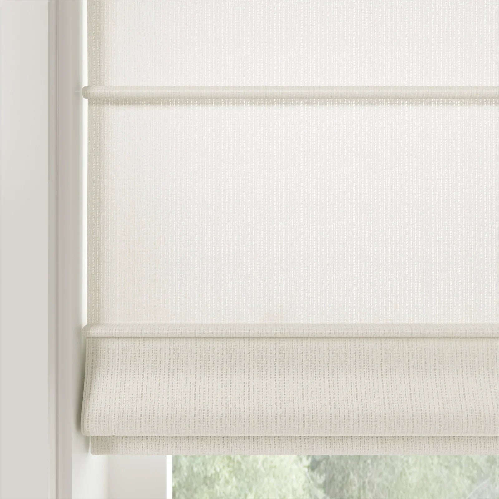 Ron Linen Cotton Front Slat Roman Shade Cordless