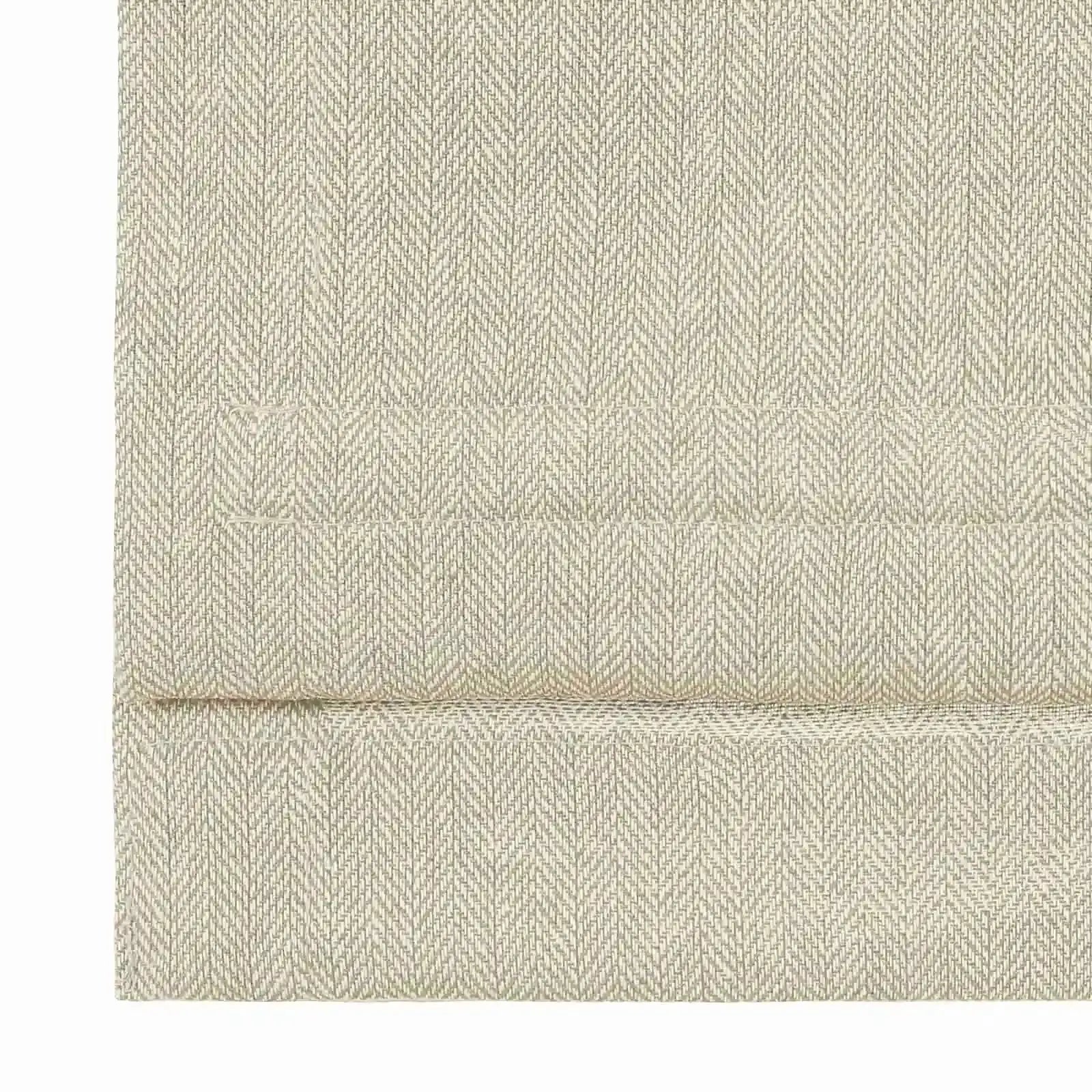 Ron Linen Cotton Herringbone Roman Shade Cordless