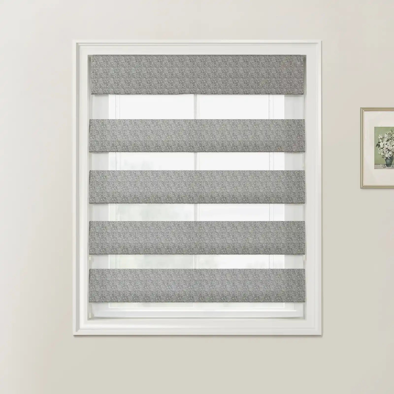 Ron Zebra Roman Blinds Cord Lift