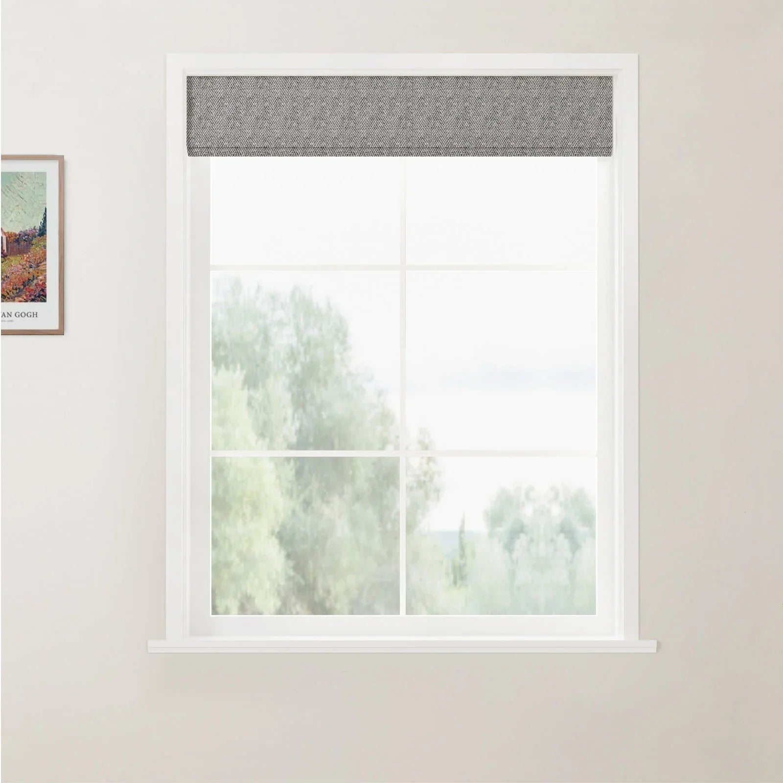 Ron Linen Cotton Back Slat Roman Shades Cordless