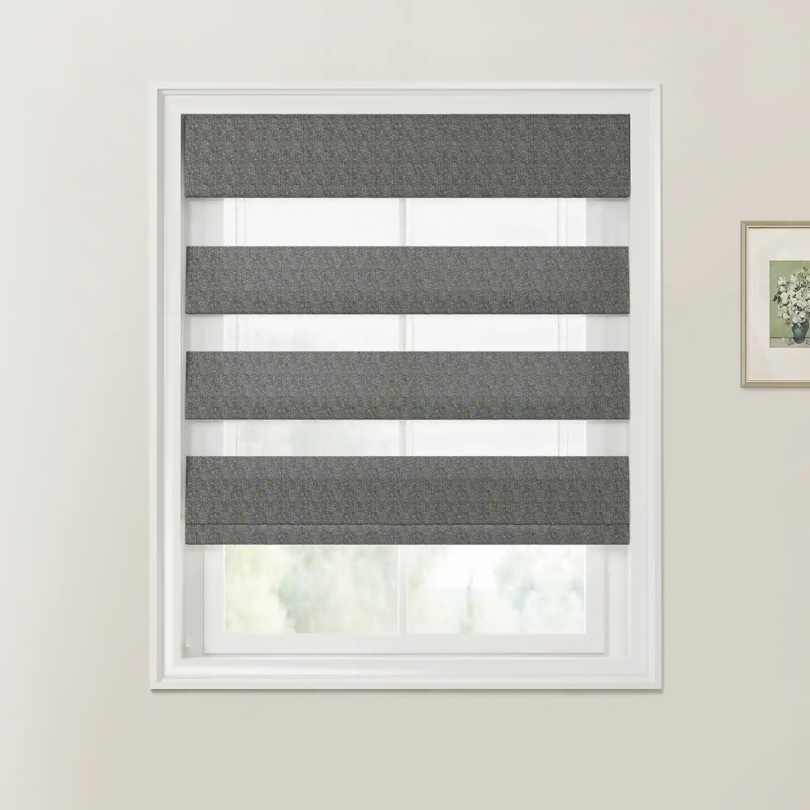 Ron Zebra Roman Blinds Cord Lift