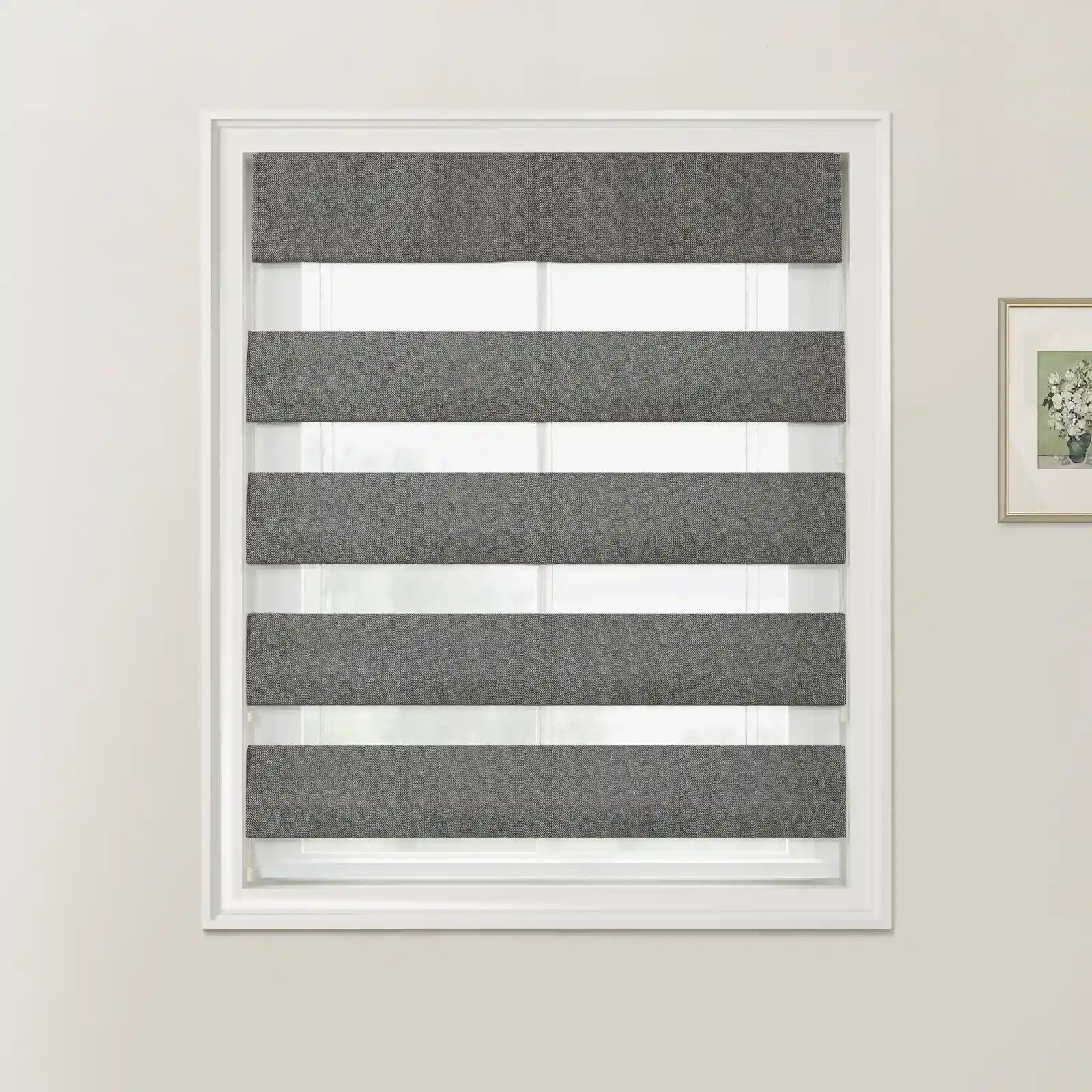 Ron Zebra Roman Blinds Cord Lift