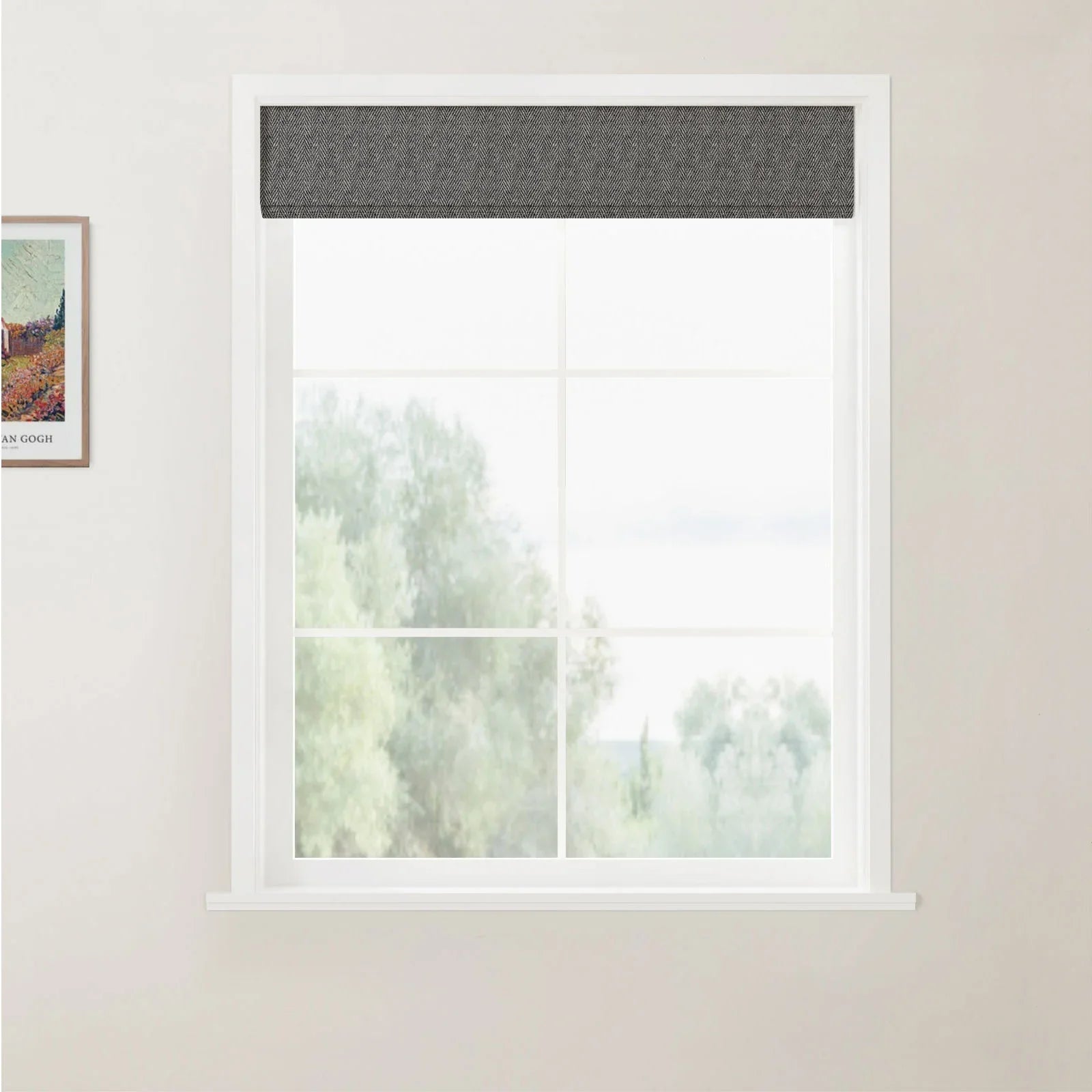 Ron Linen Cotton Back Slat Roman Shades Cordless