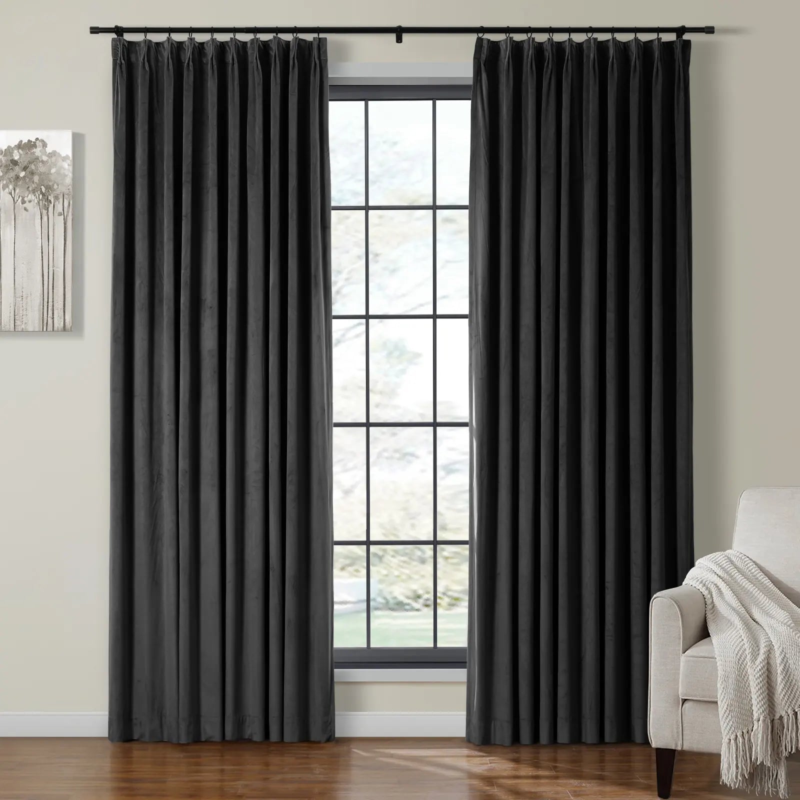 Birkin Velvet Curtain Pleated - TWOPAGES