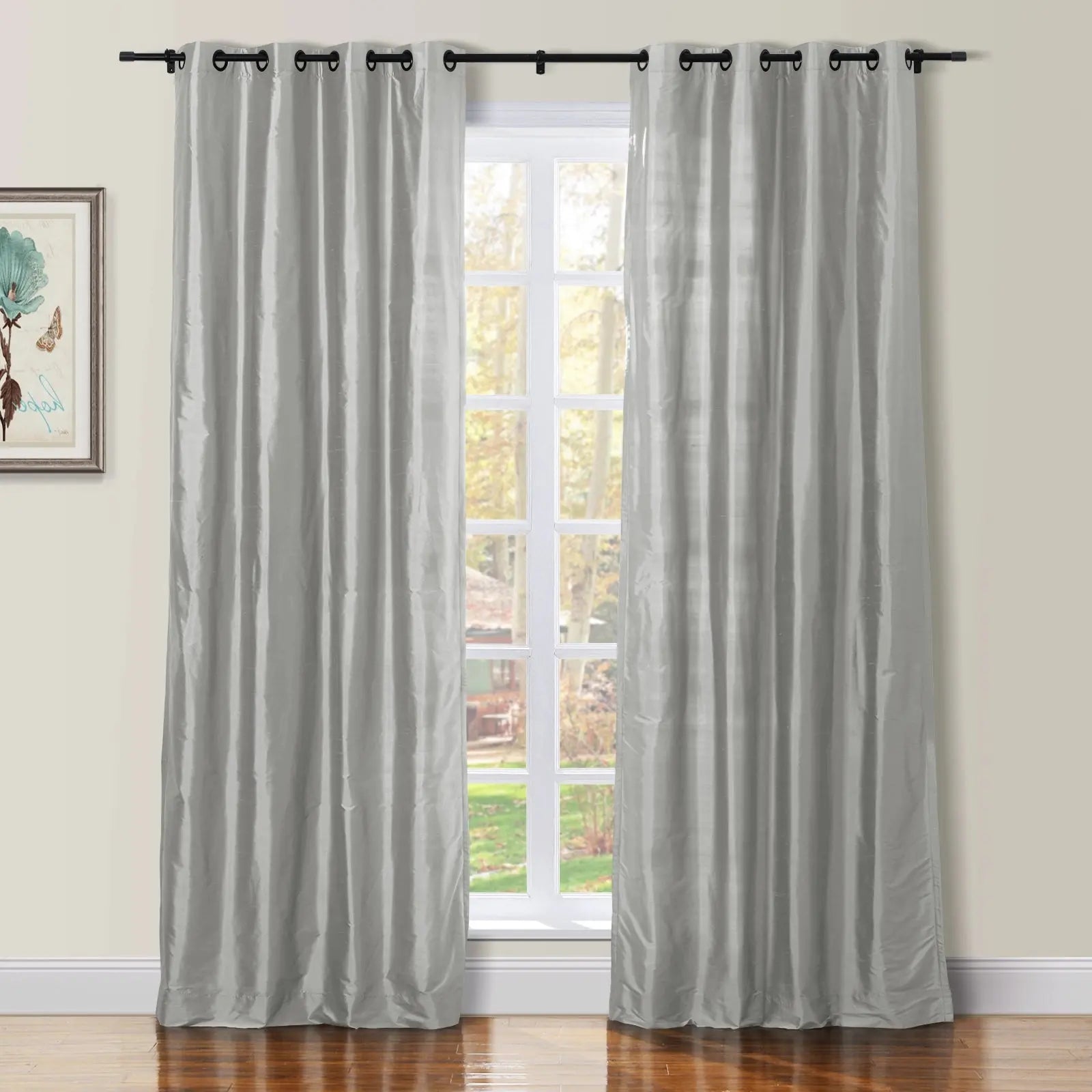 Selman Dupioni Silk Drapery Grommet SLIDINGCURTAIN