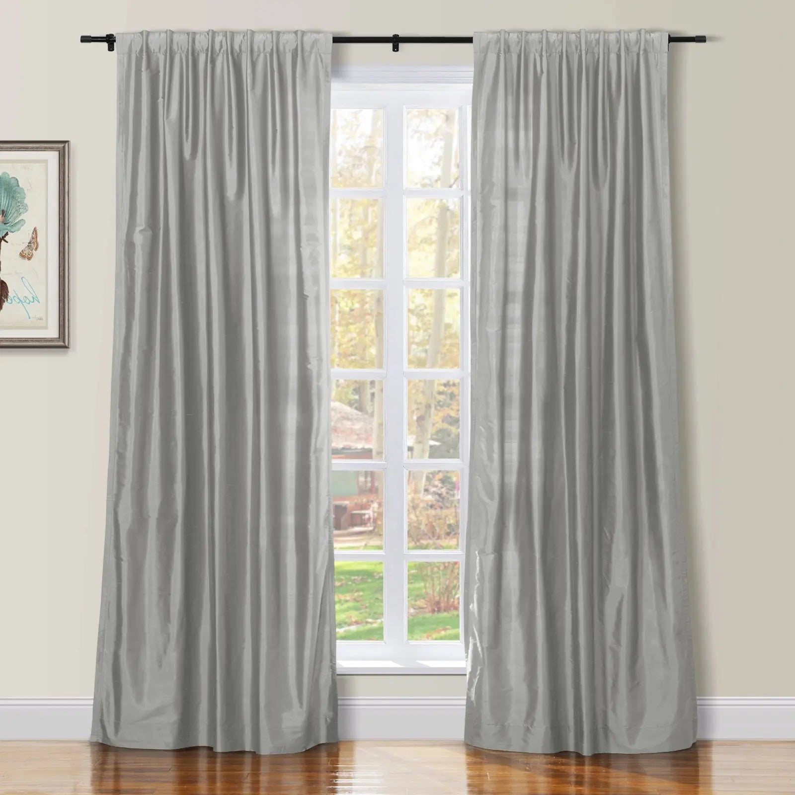 Selman Dupioni Silk Drapery Soft Top SLIDINGCURTAIN