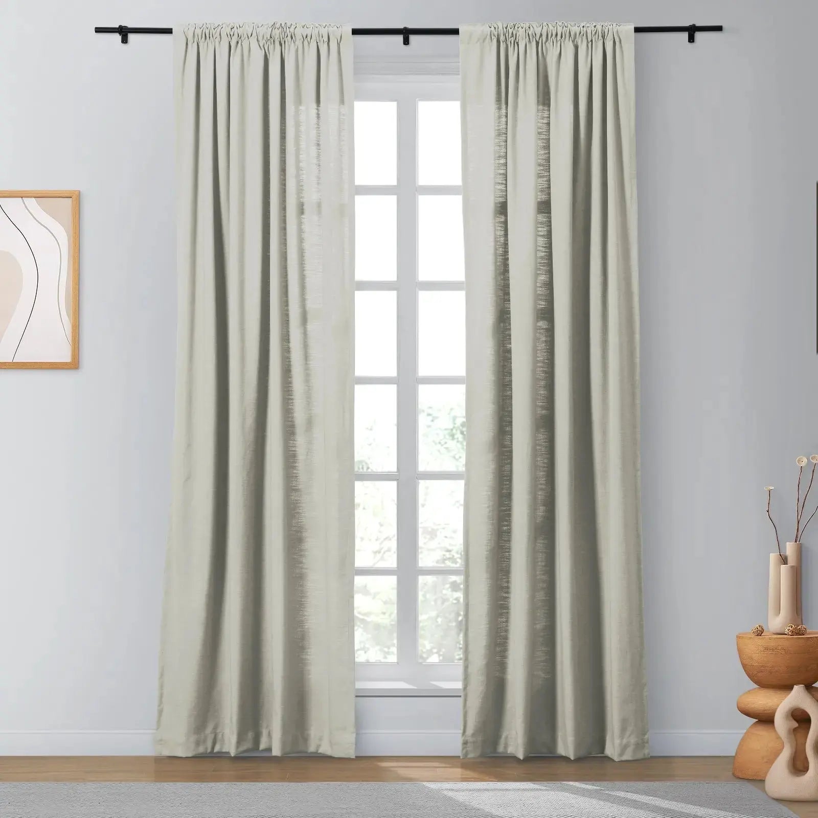 Isabella Heavyweight Polyester Cotton Blend Drapery Soft Top SLIDINGCURTAIN