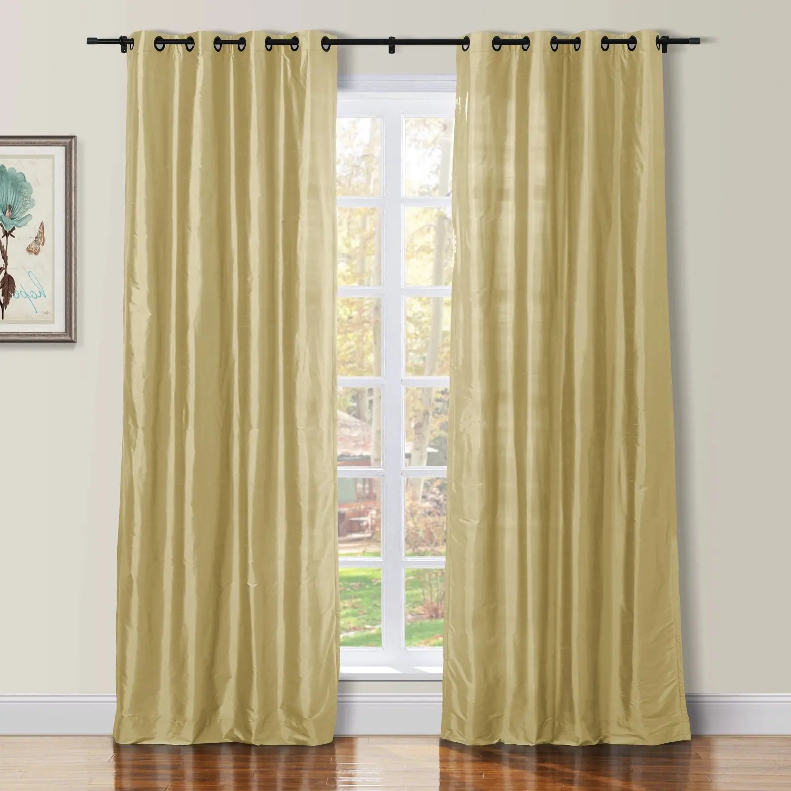 Selman Dupioni Silk Drapery Grommet SLIDINGCURTAIN