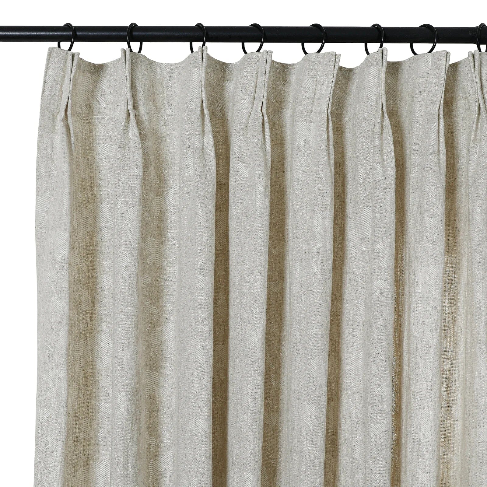 Lance 100% Linen Jacquard Curtain Soft Top