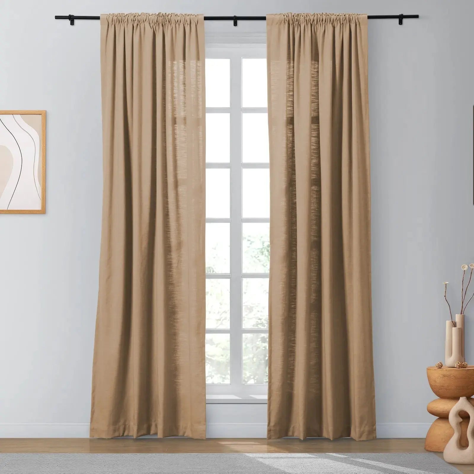 Isabella Heavyweight Polyester Cotton Blend Drapery Soft Top SLIDINGCURTAIN