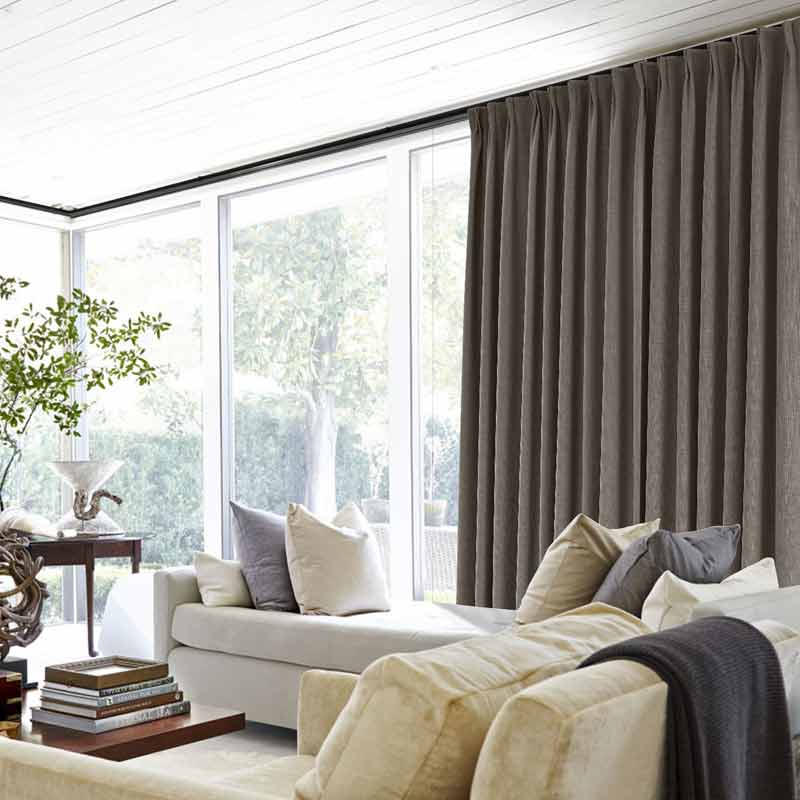 Liz Linen Extra Long Curtains Pleated