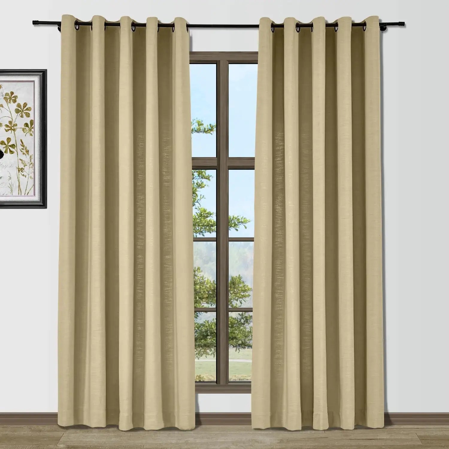 Isabella Heavyweight Polyester Cotton Blend Drapery Grommet SLIDINGCURTAIN