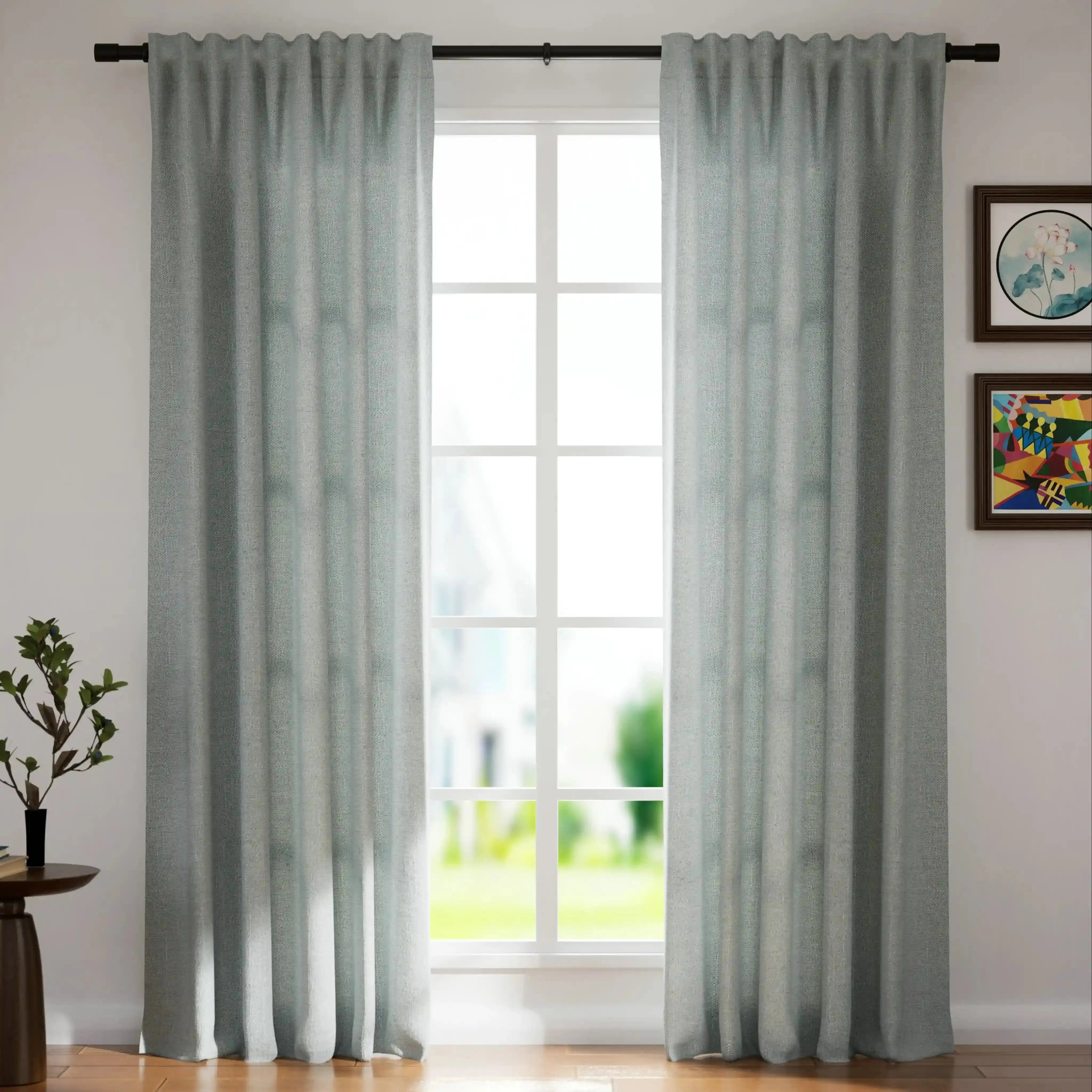 Ian Linen Blend Drapery Soft Top SLIDINGCURTAIN