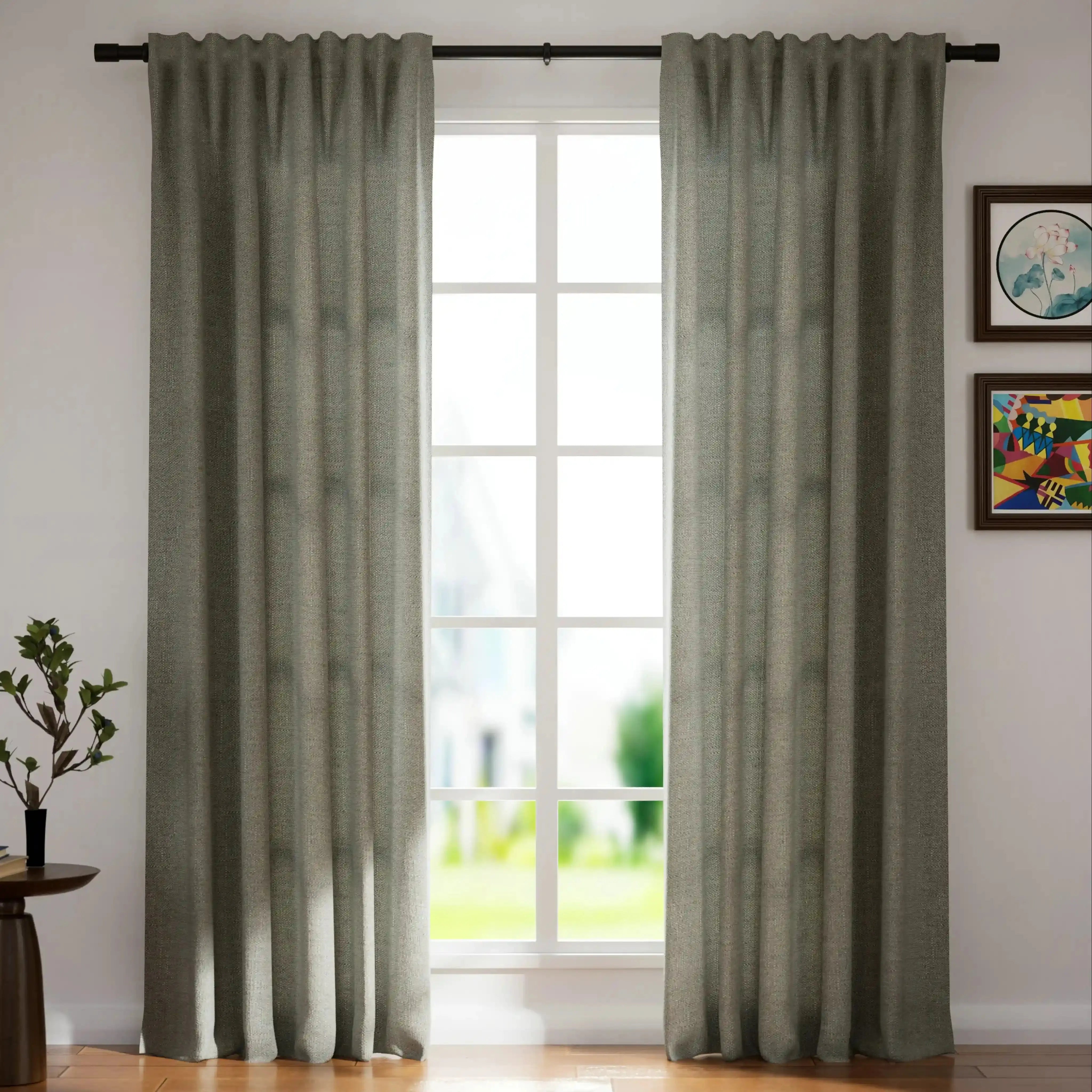 Ian Linen Blend Drapery Soft Top SLIDINGCURTAIN