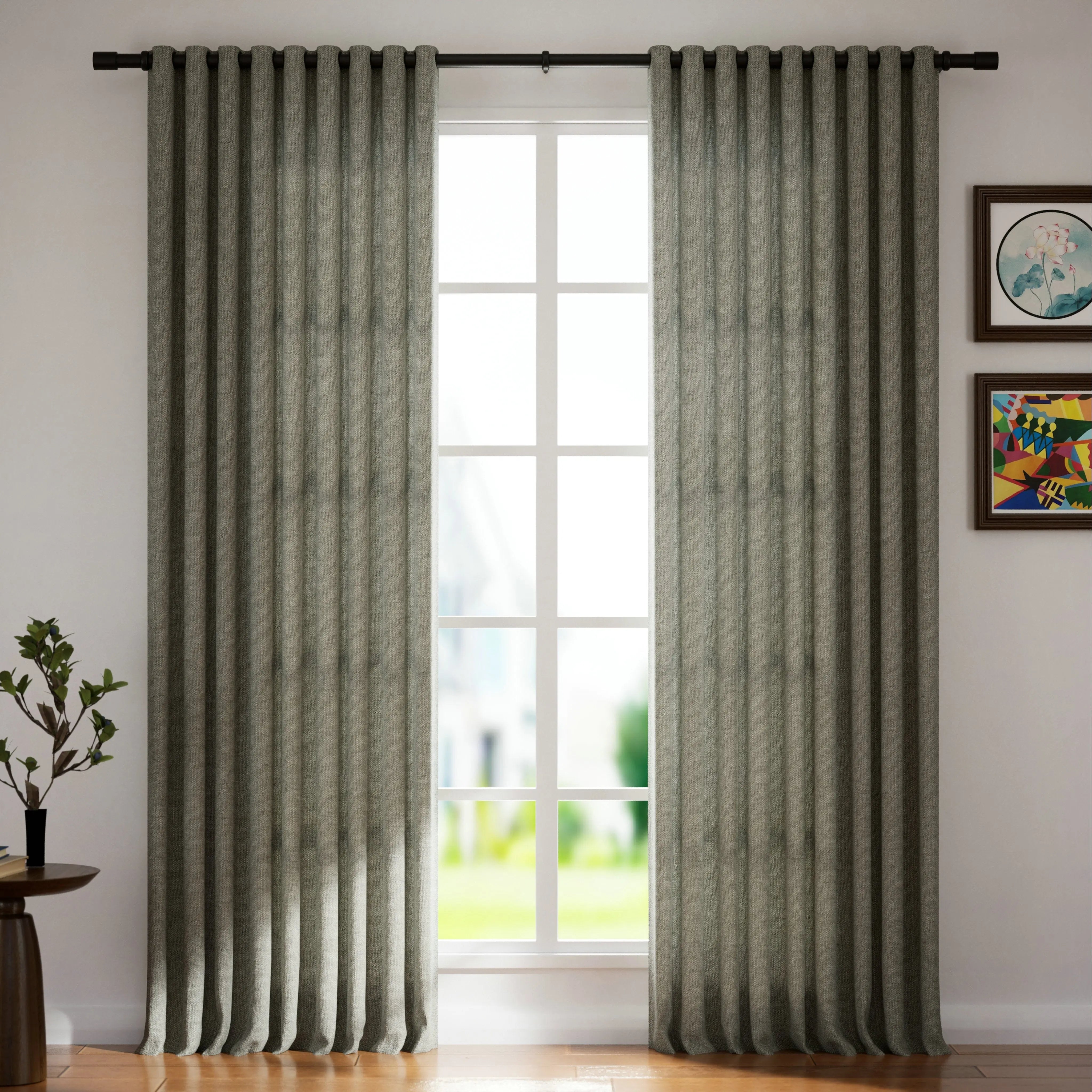 Ian Linen Blend Drapery Grommet SLIDINGCURTAIN