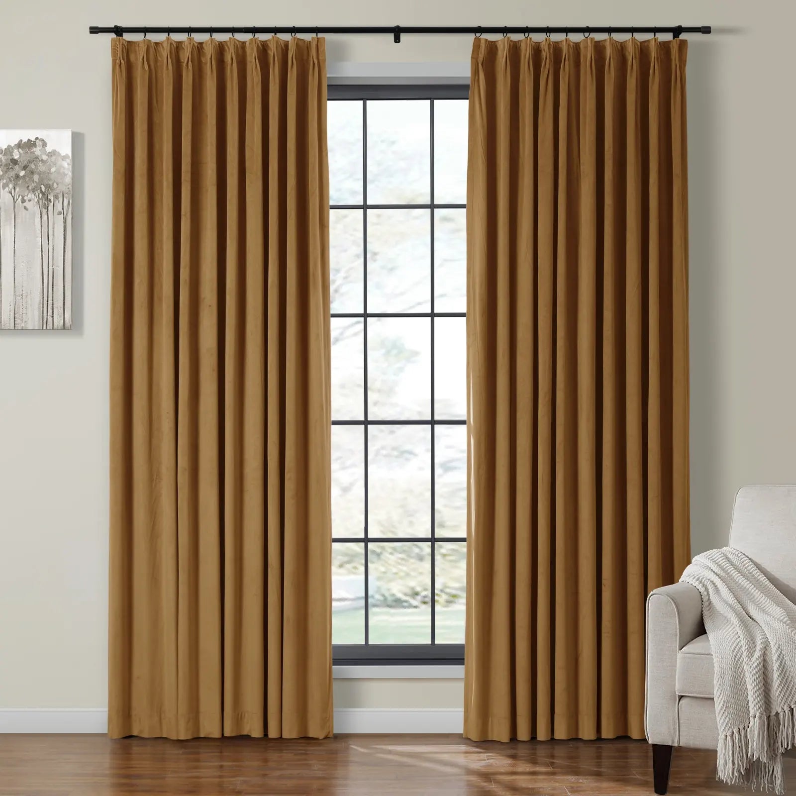 Birkin Velvet Curtain Pleated - TWOPAGES