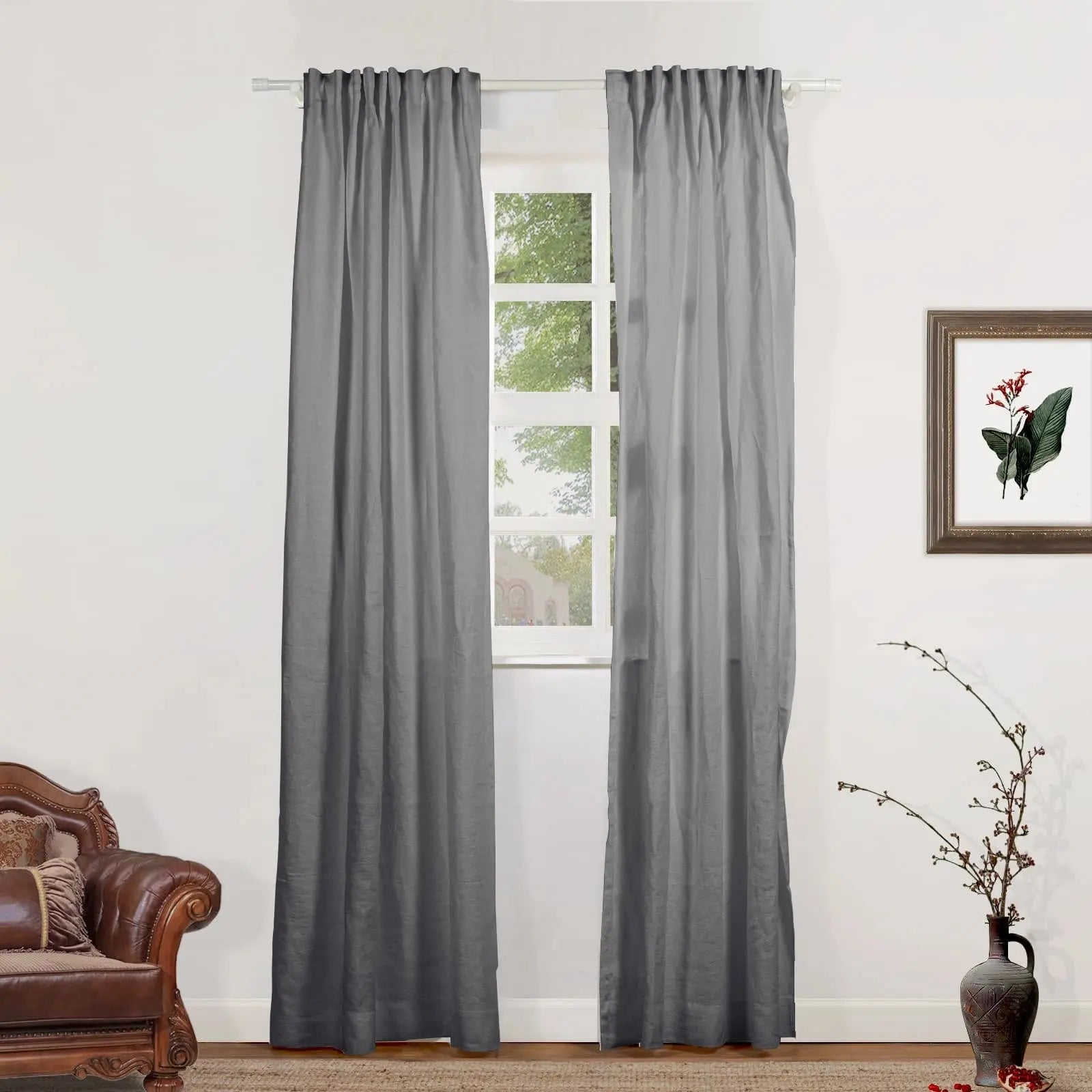 Lacey 100% Linen Drapery Soft Top SLIDINGCURTAIN