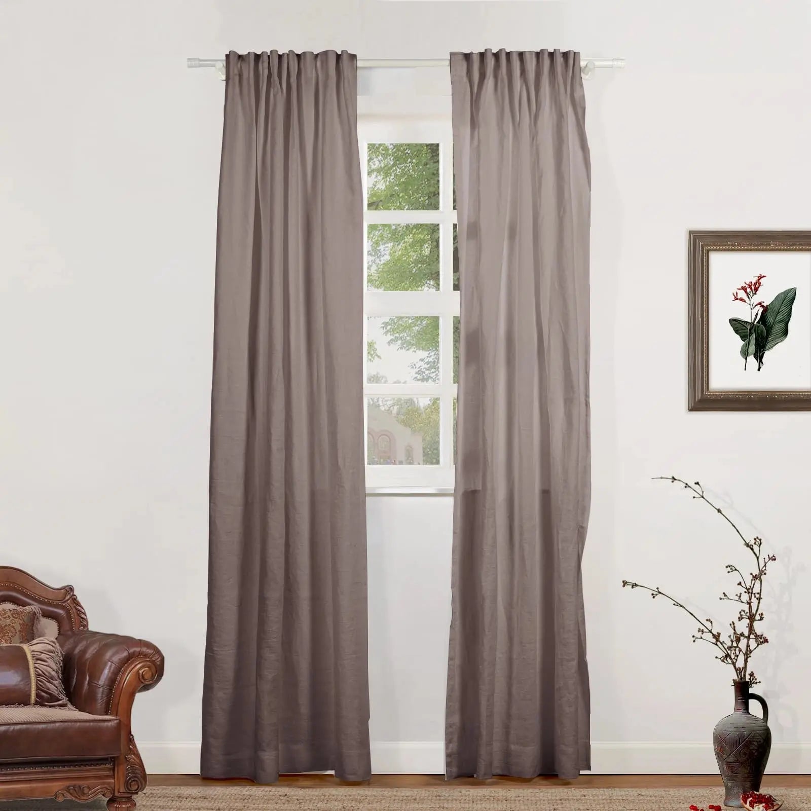 Lacey 100% Linen Drapery Soft Top SLIDINGCURTAIN