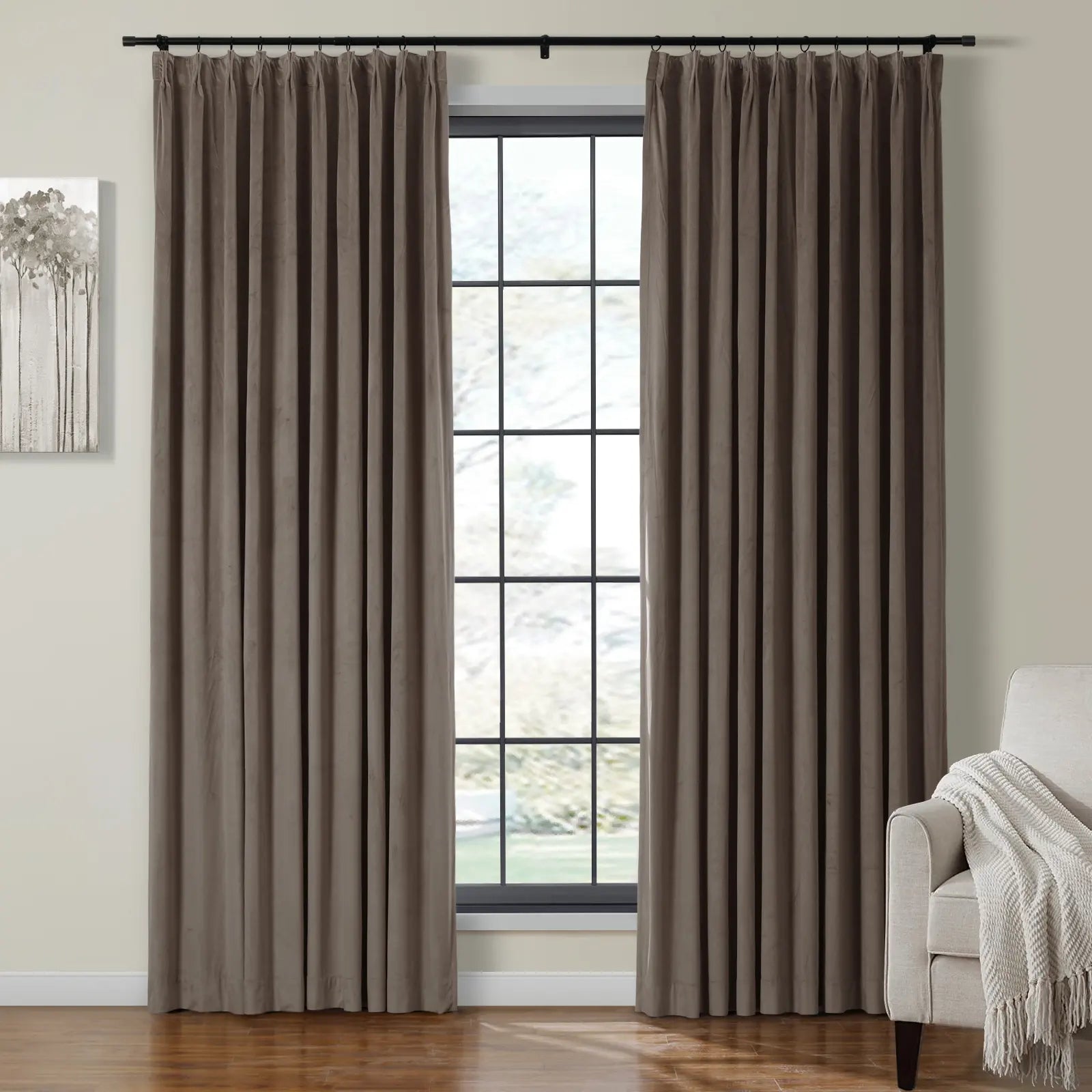 Birkin Velvet Curtain Pleated - TWOPAGES