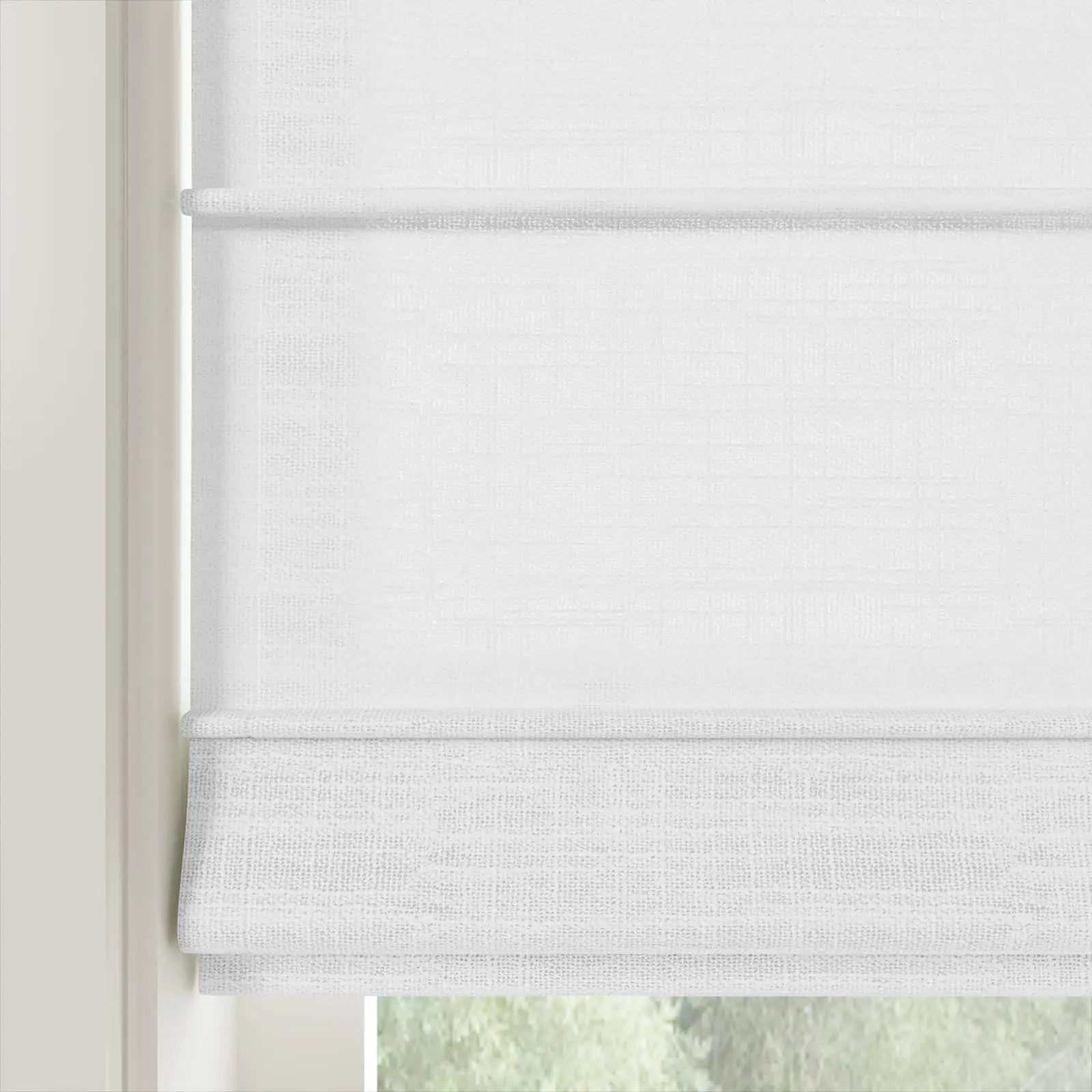 Liz Linen Front Slat Roman Shade Cordless