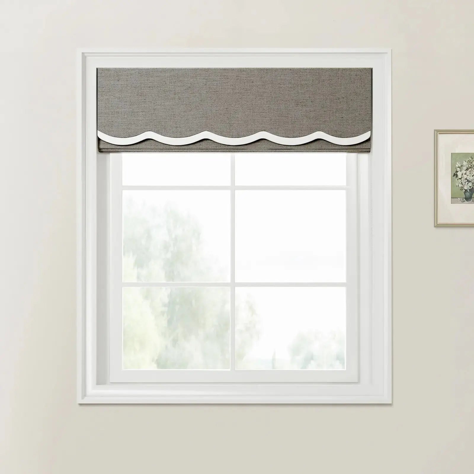 Liz Linen Valanced Day Night Roman Shade Cord Lift