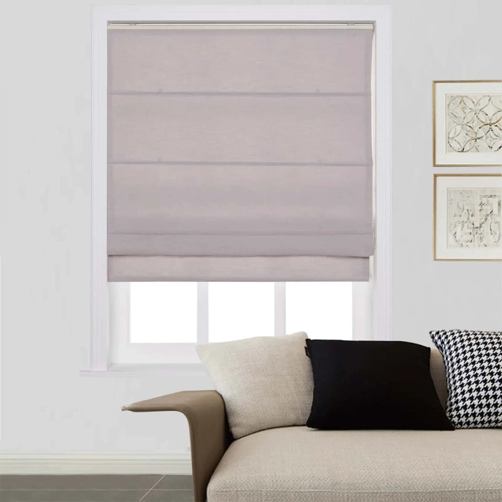 Liz Linen Roman Shades for Windows Cord Lift