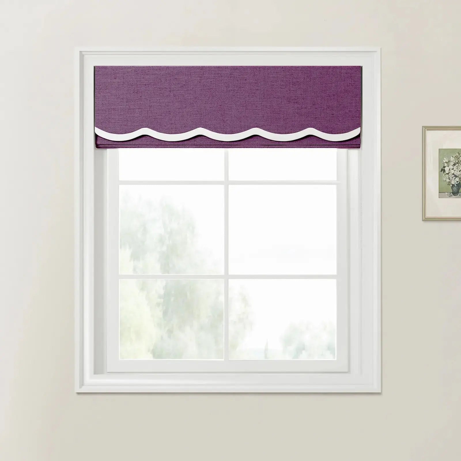 Liz Linen Valanced Day Night Roman Shade Cord Lift