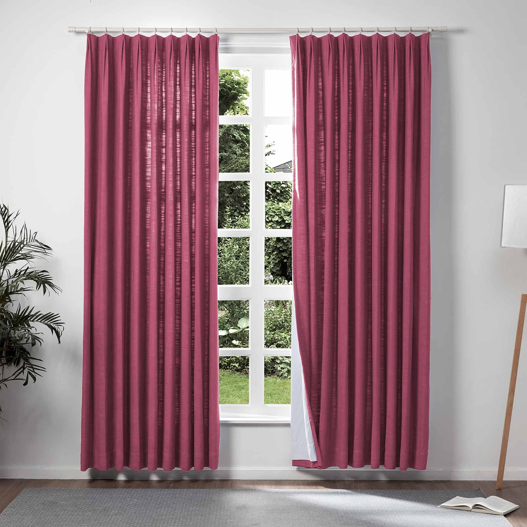 Liz Linen Extra Long Curtains Pleated