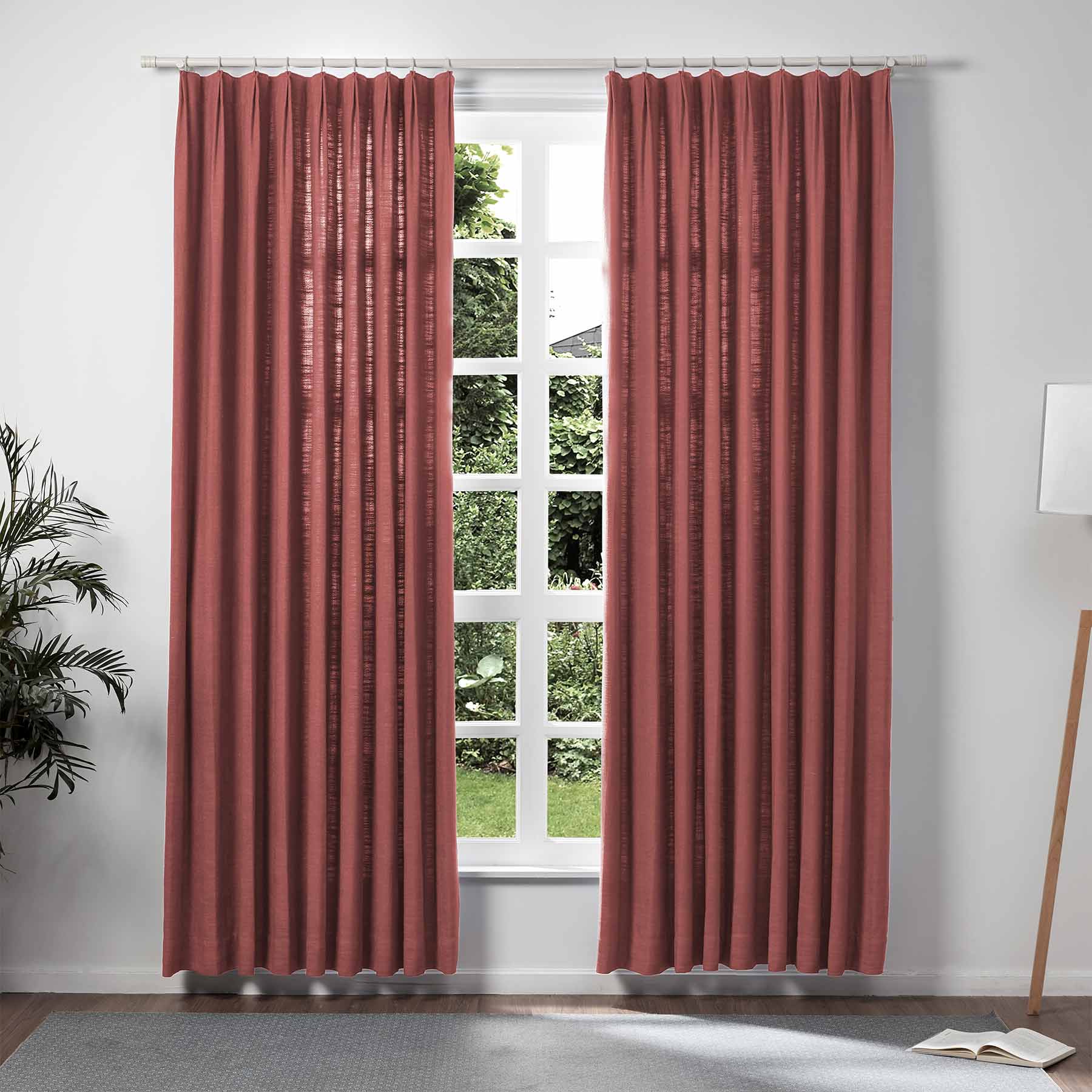 Liz Linen Extra Long Curtains Pleated