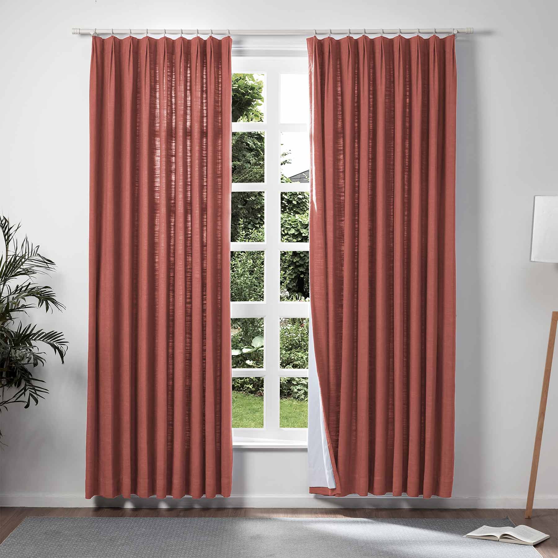 Liz Linen Extra Long Curtains Pleated