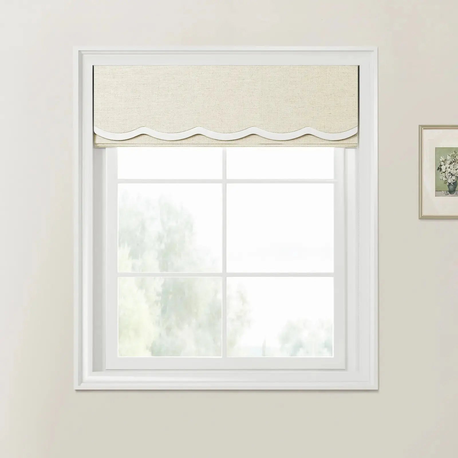 Liz Linen Valanced Day Night Roman Shade Cord Lift