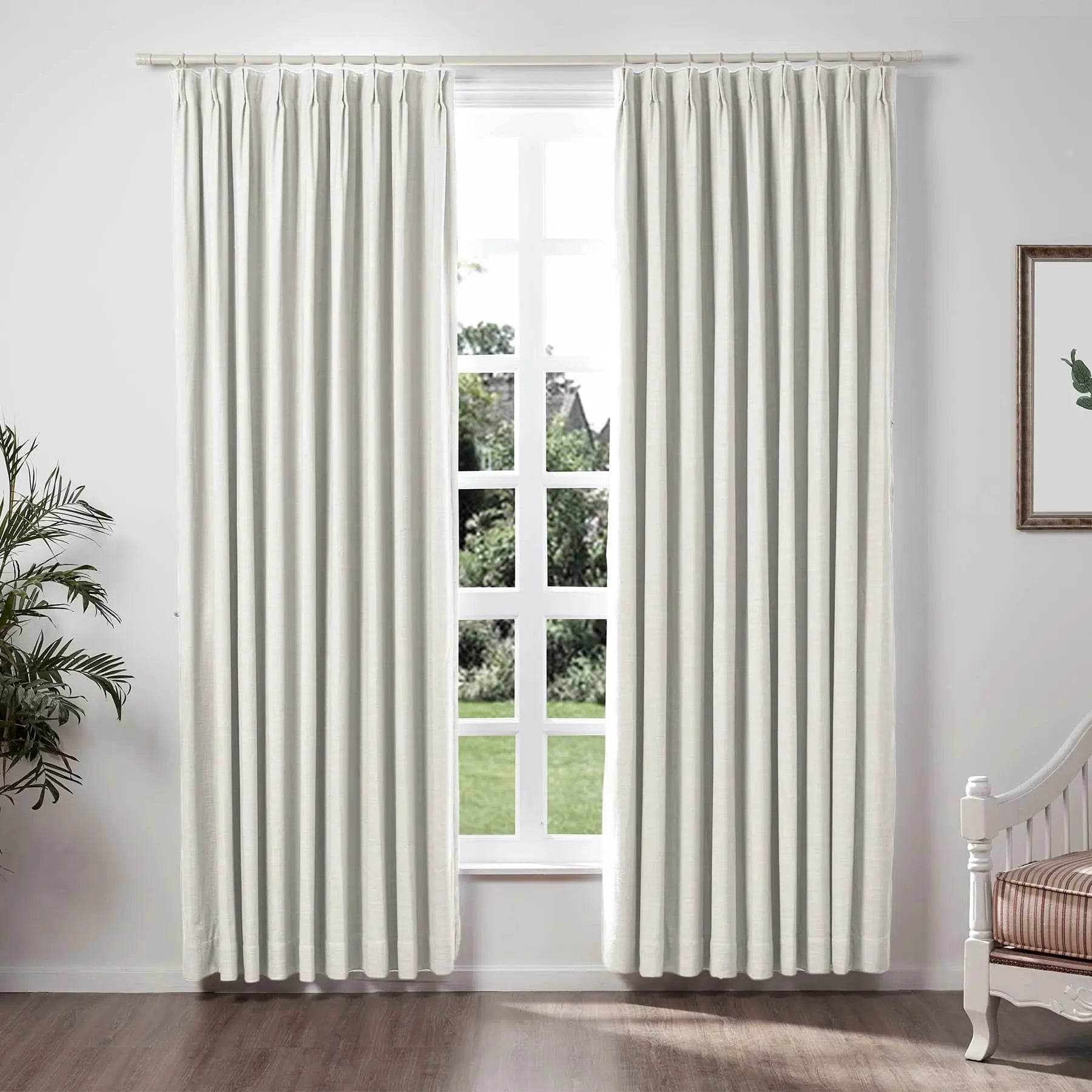 Liz Linen Drapery Pinch Pleat with Blackout Lining SLIDINGCURTAIN