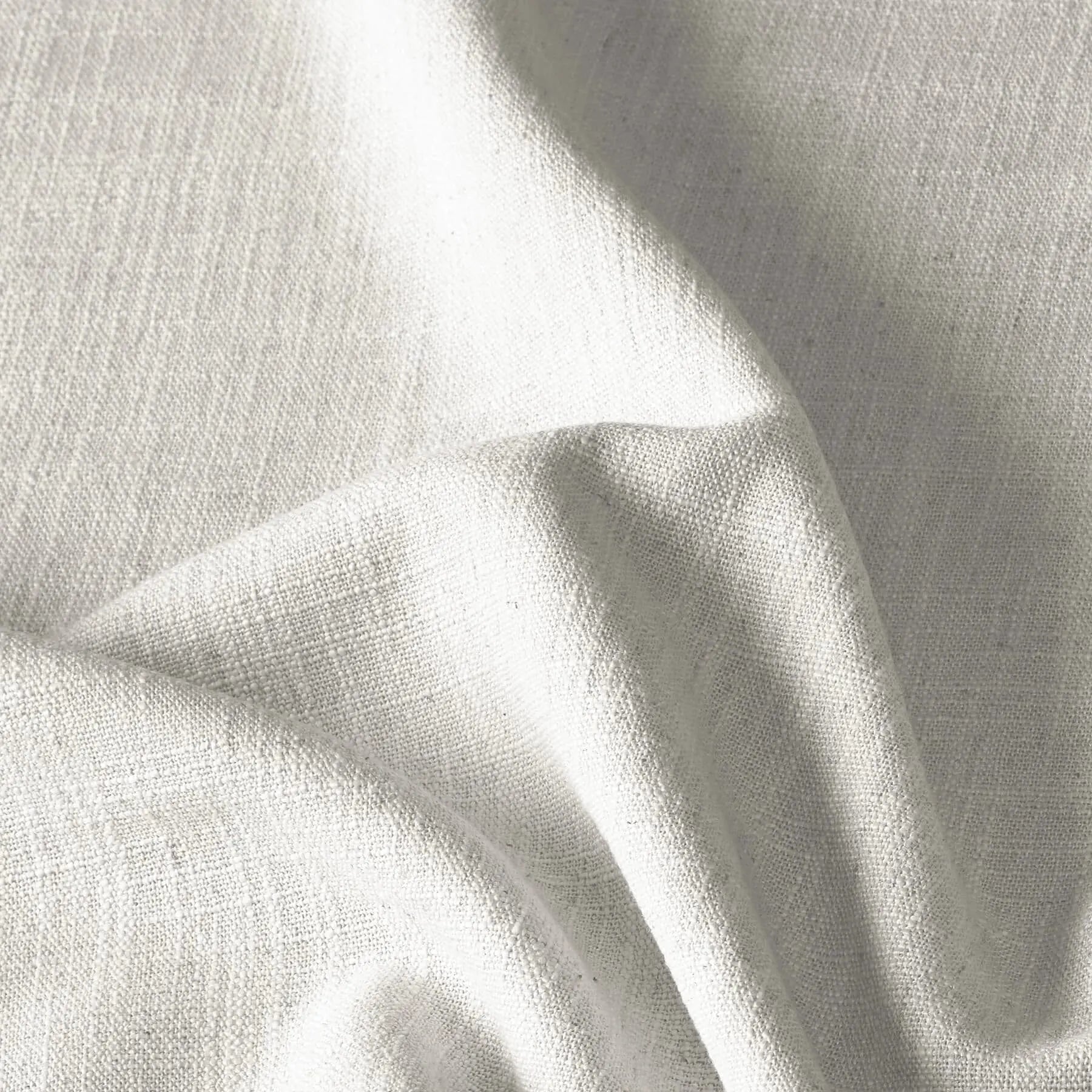 Liz Linen Drapery Pinch Pleat with Unlined - Beige White