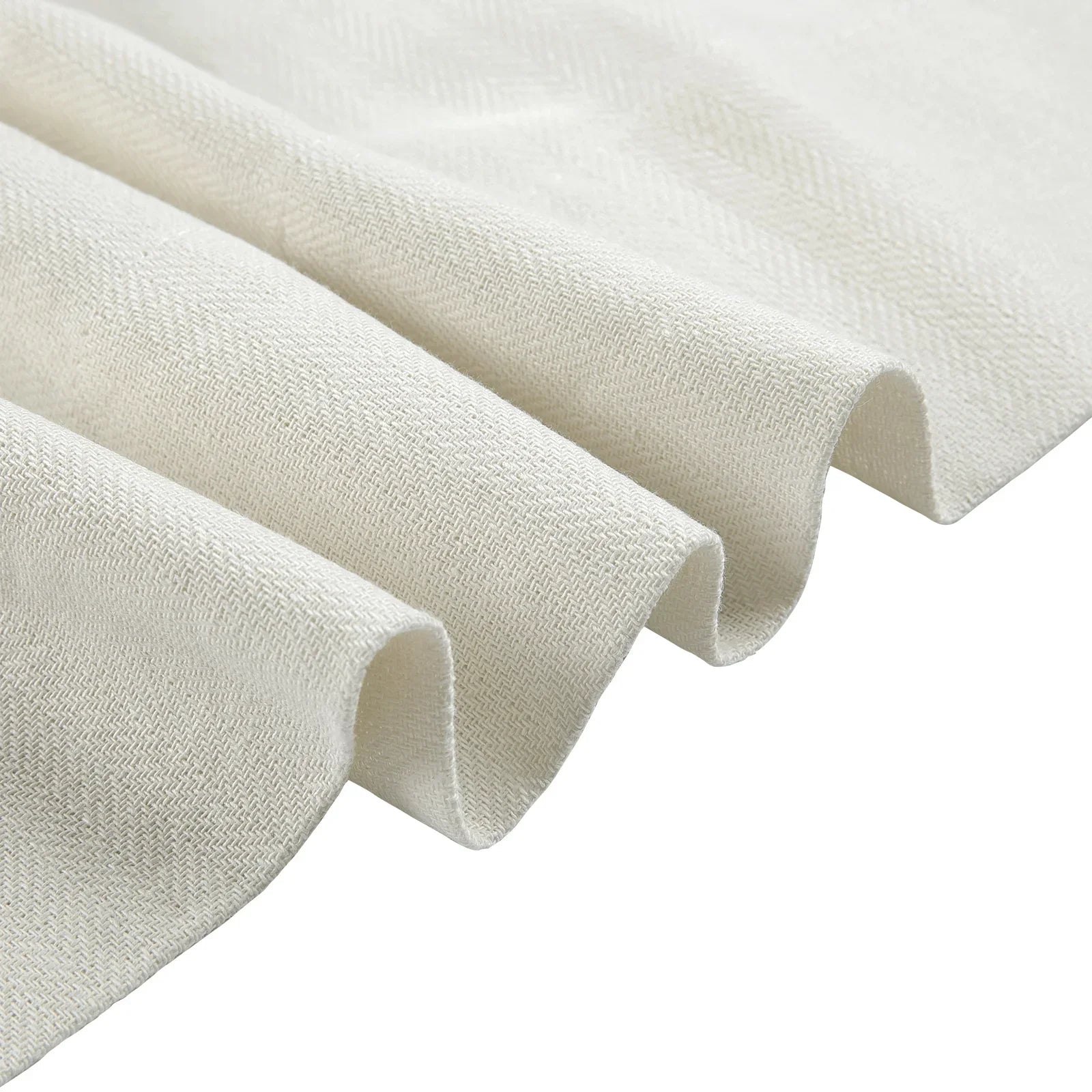 Ron Linen Cotton Herringbone Curtain Grommet