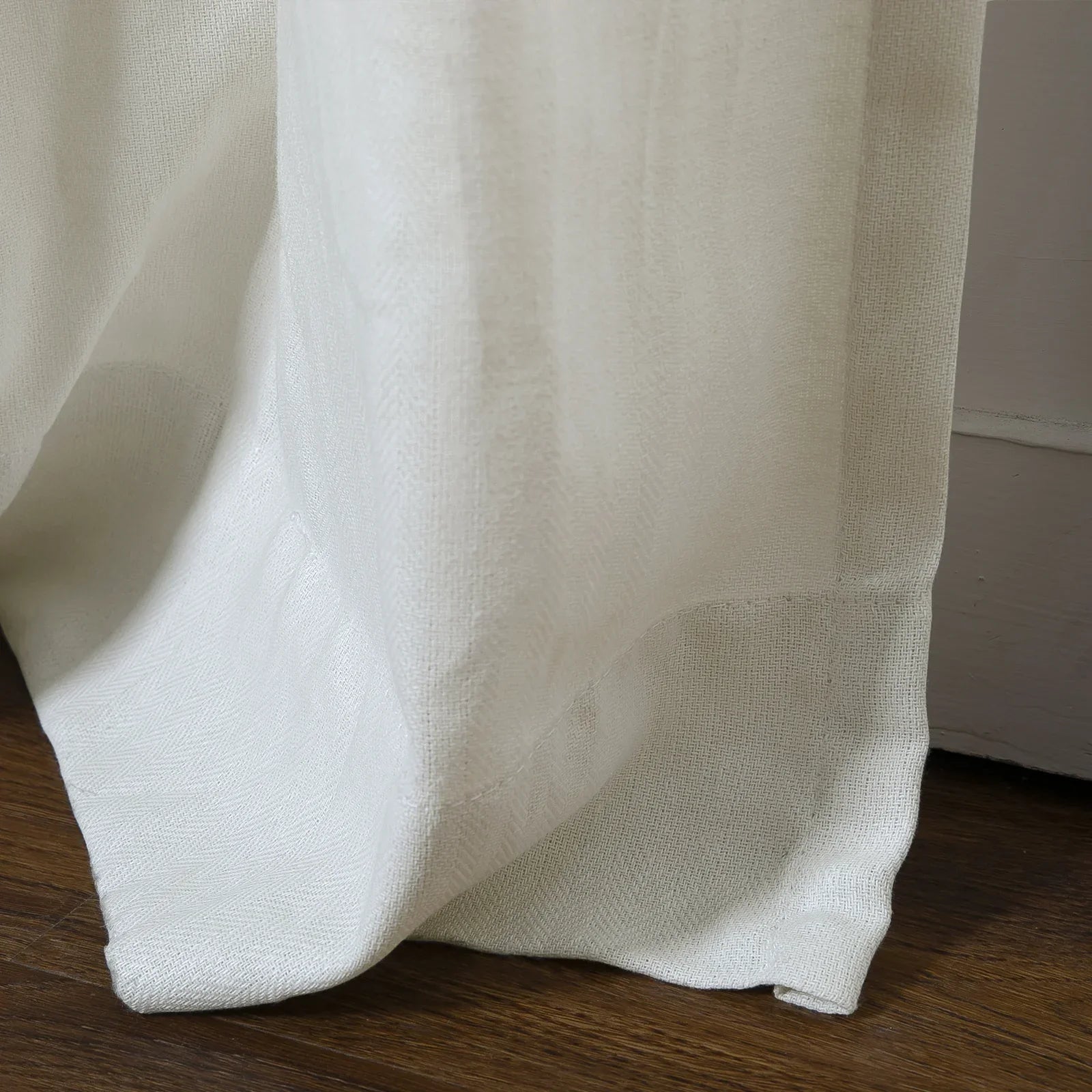 Ron Linen Cotton Herringbone Curtain Soft Top