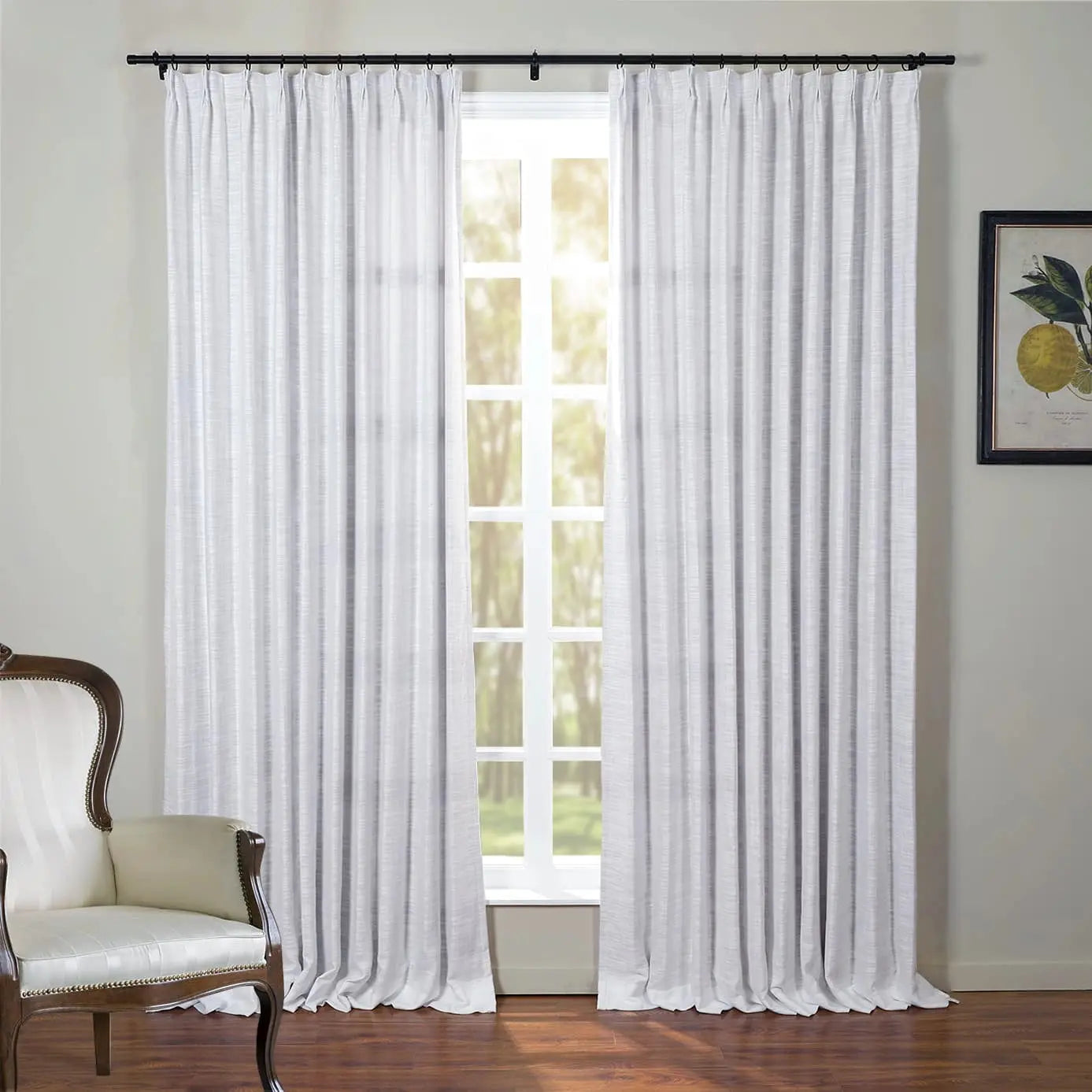 Kyla Linen Drapery Pleated SLIDINGCURTAIN