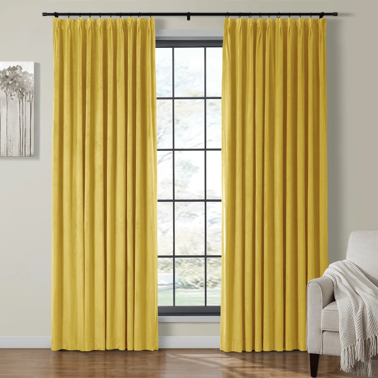 Birkin Velvet Curtain Pleated - TWOPAGES