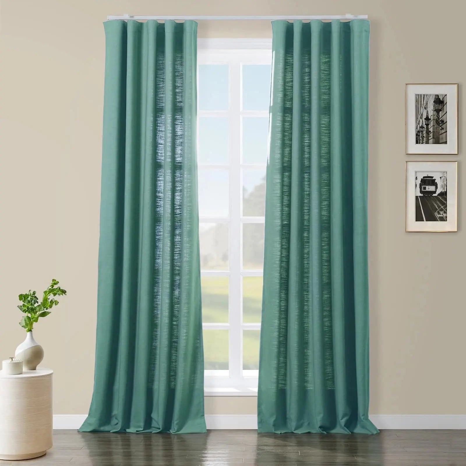 Isabella Heavyweight Polyester Cotton Blend Drapery Ripple Fold SLIDINGCURTAIN