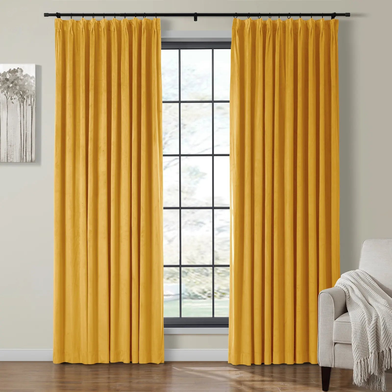 Birkin Velvet Curtain Pleated - TWOPAGES