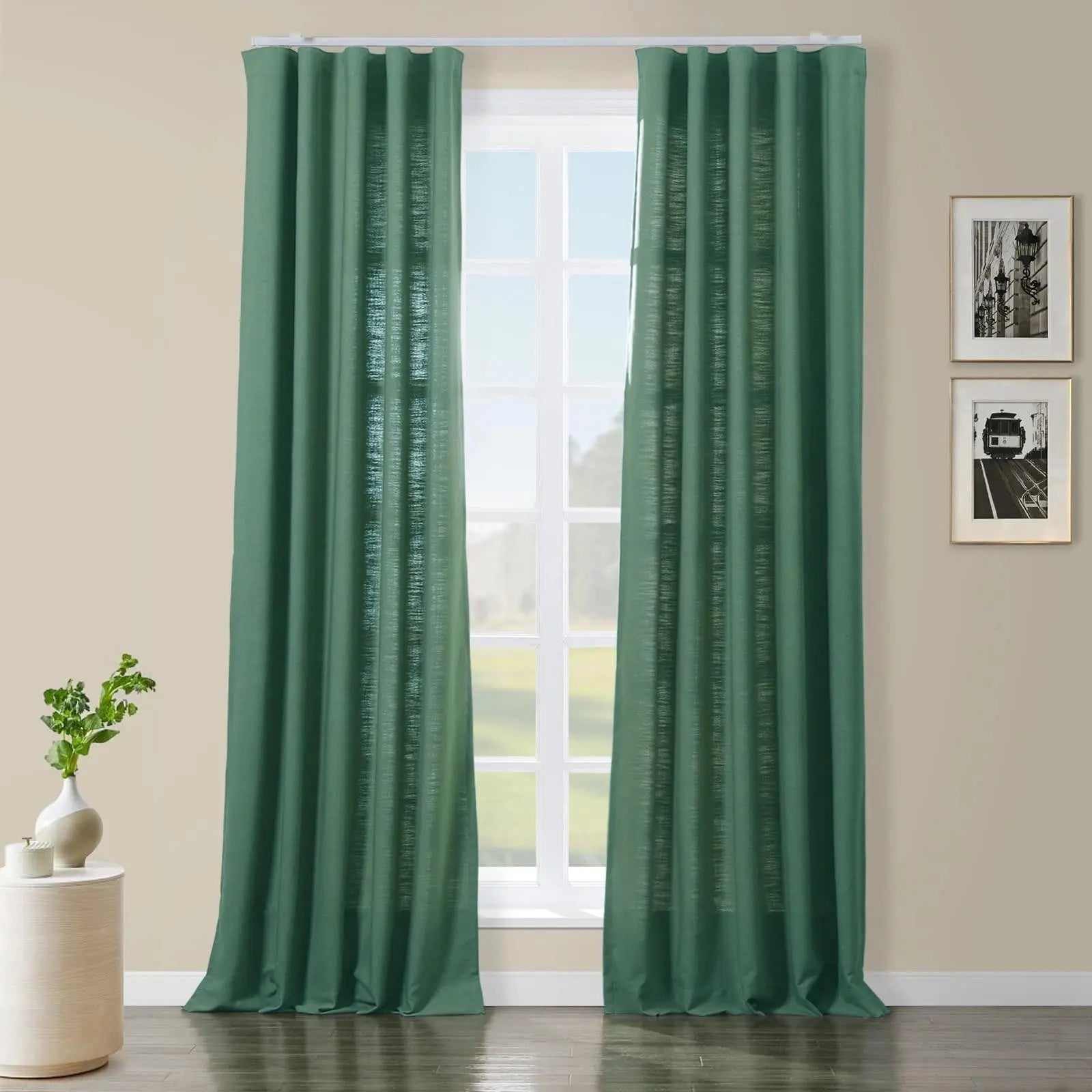 Isabella Heavyweight Polyester Cotton Blend Drapery Ripple Fold SLIDINGCURTAIN