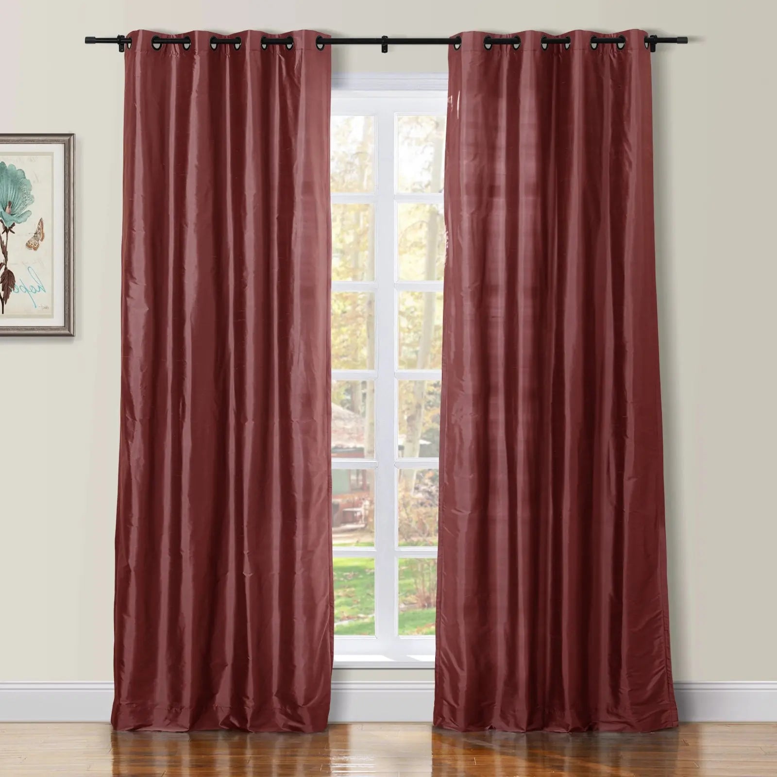 Selman Dupioni Silk Drapery Grommet SLIDINGCURTAIN