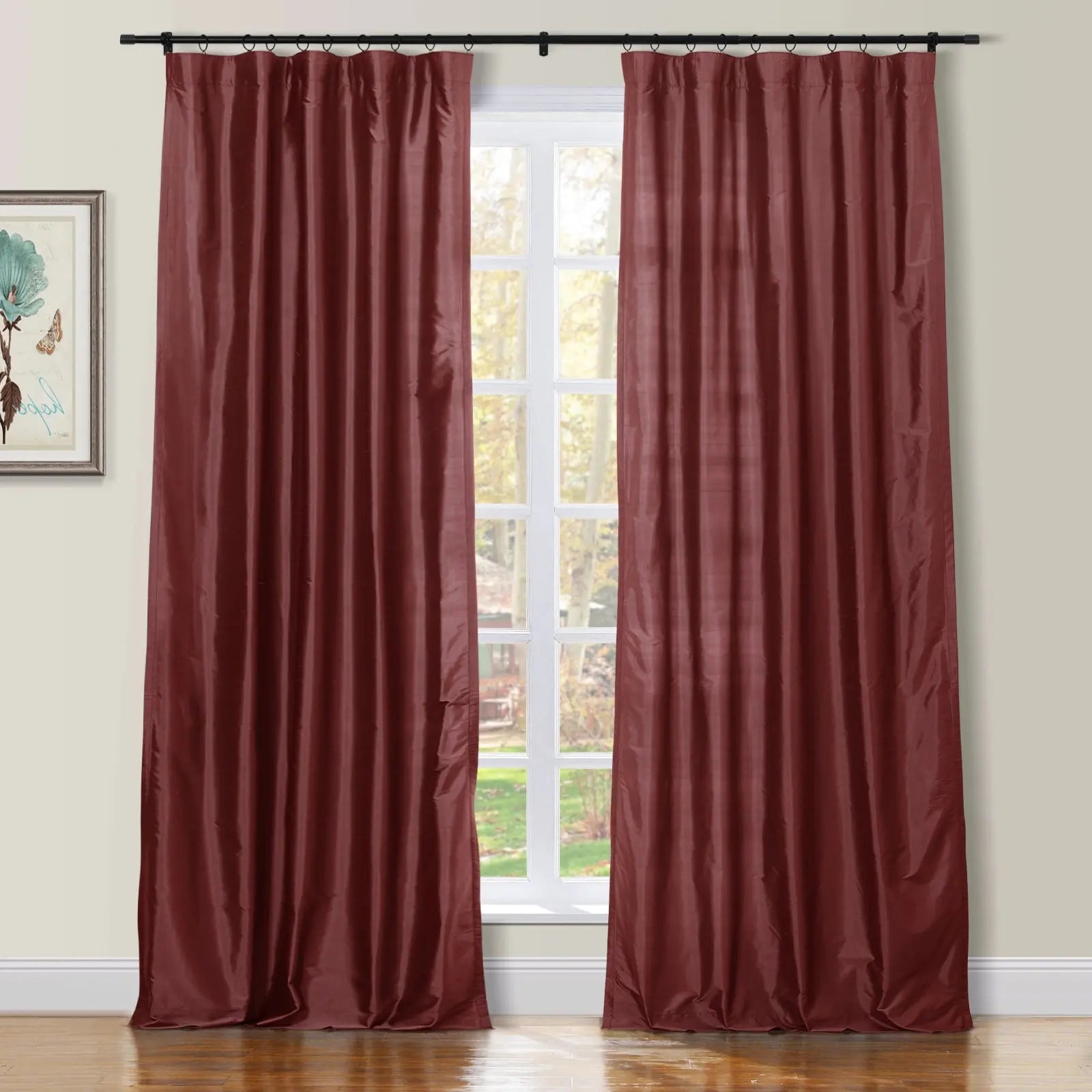 Selman Dupioni Silk Drapery Soft Top SLIDINGCURTAIN