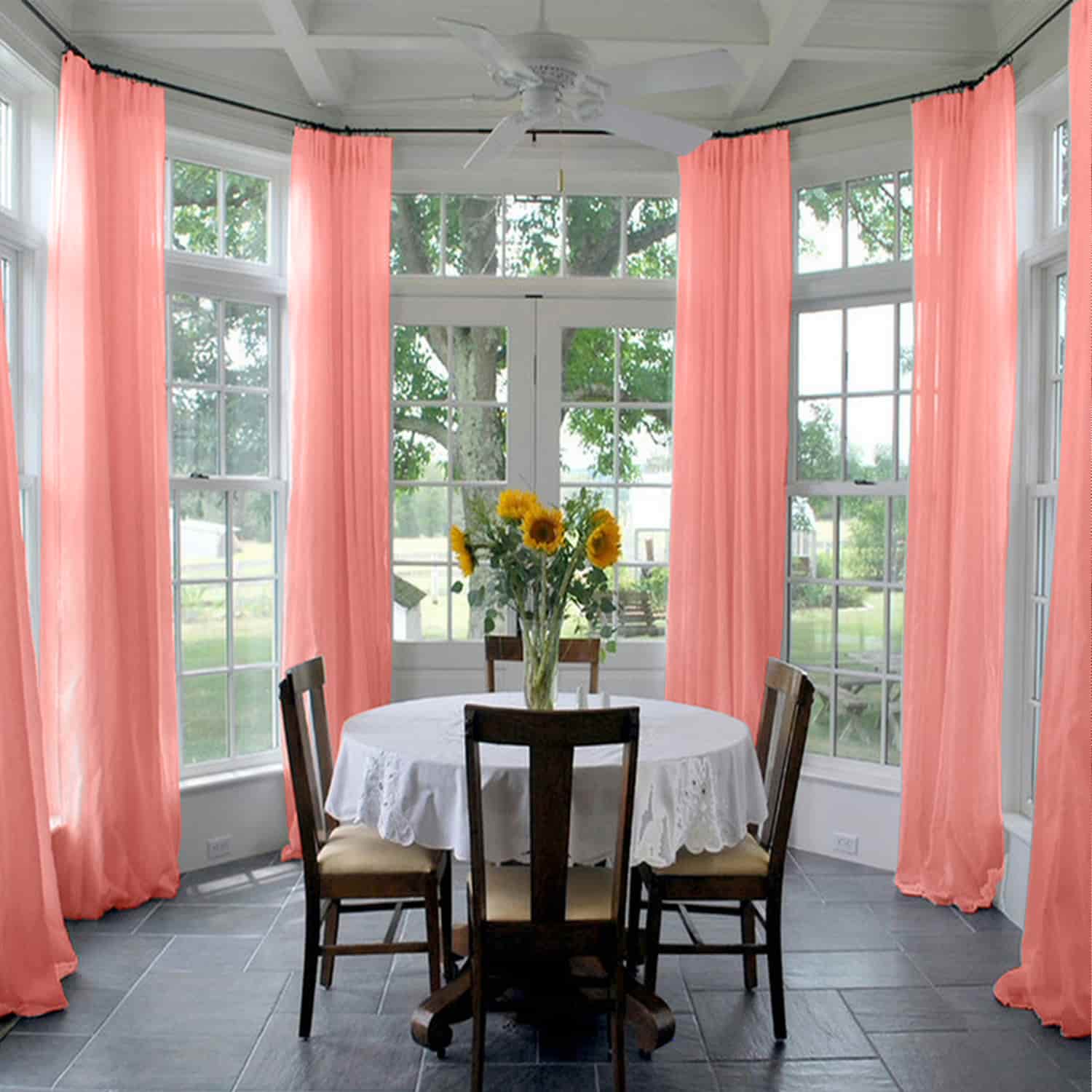 Scandina Solid Voile Sheer Curtain Soft Top SLIDINGCURTAIN