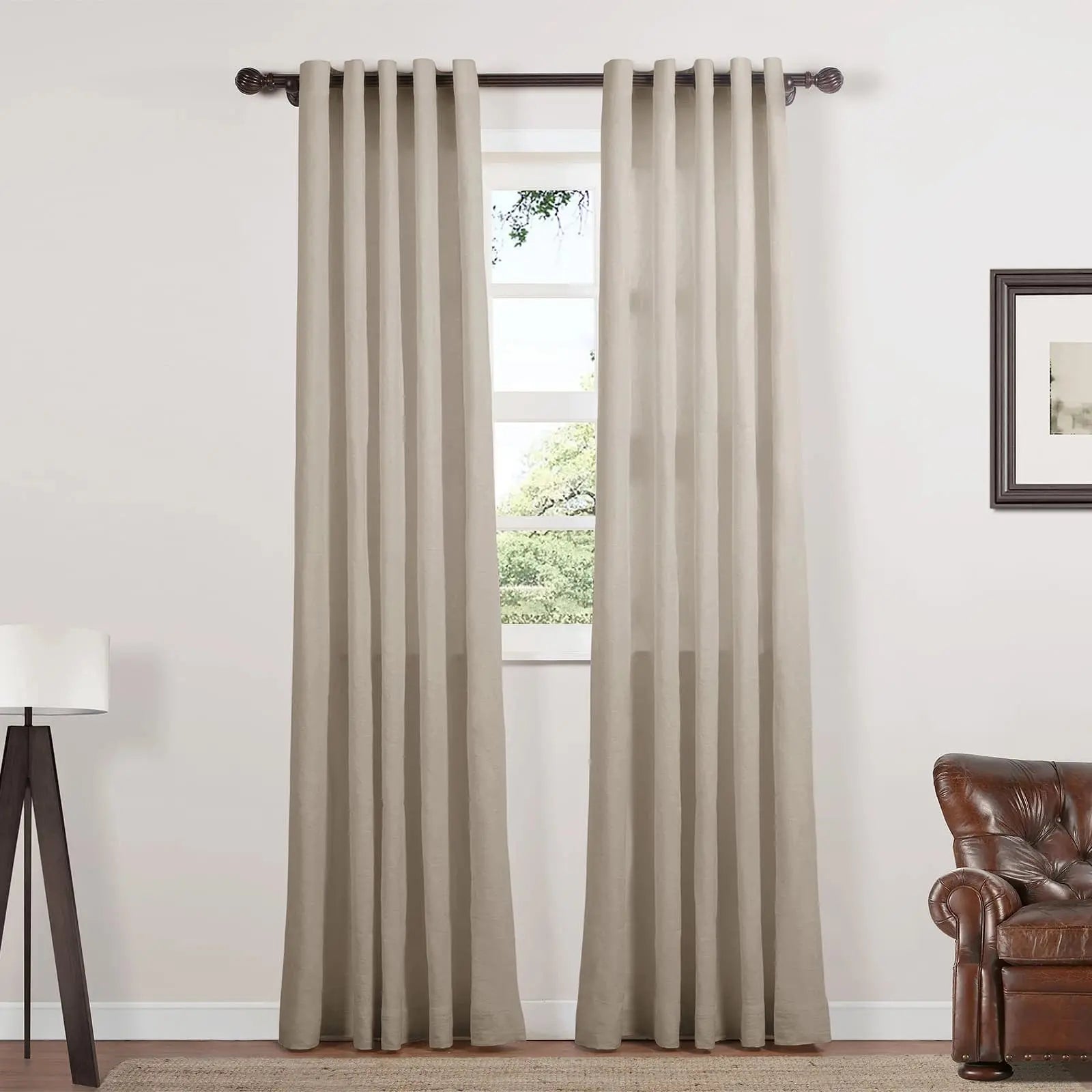 Lacey 100% Linen Drapery Grommet SLIDINGCURTAIN