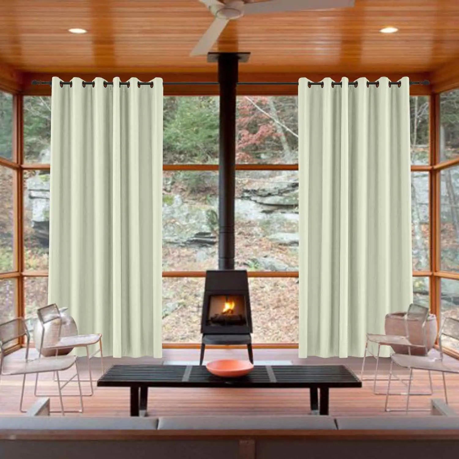 Saba Absolute Blackout Thermal Curtain with Foam Coated Grommet SLIDINGCURTAIN