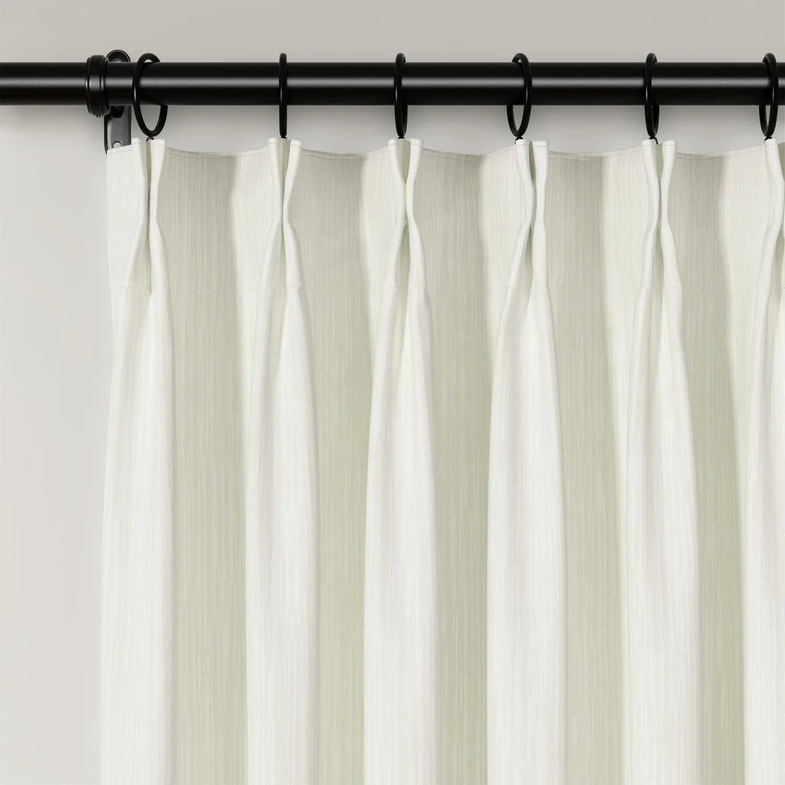 Lydia Drizzle Jacquard Curtain Pleated