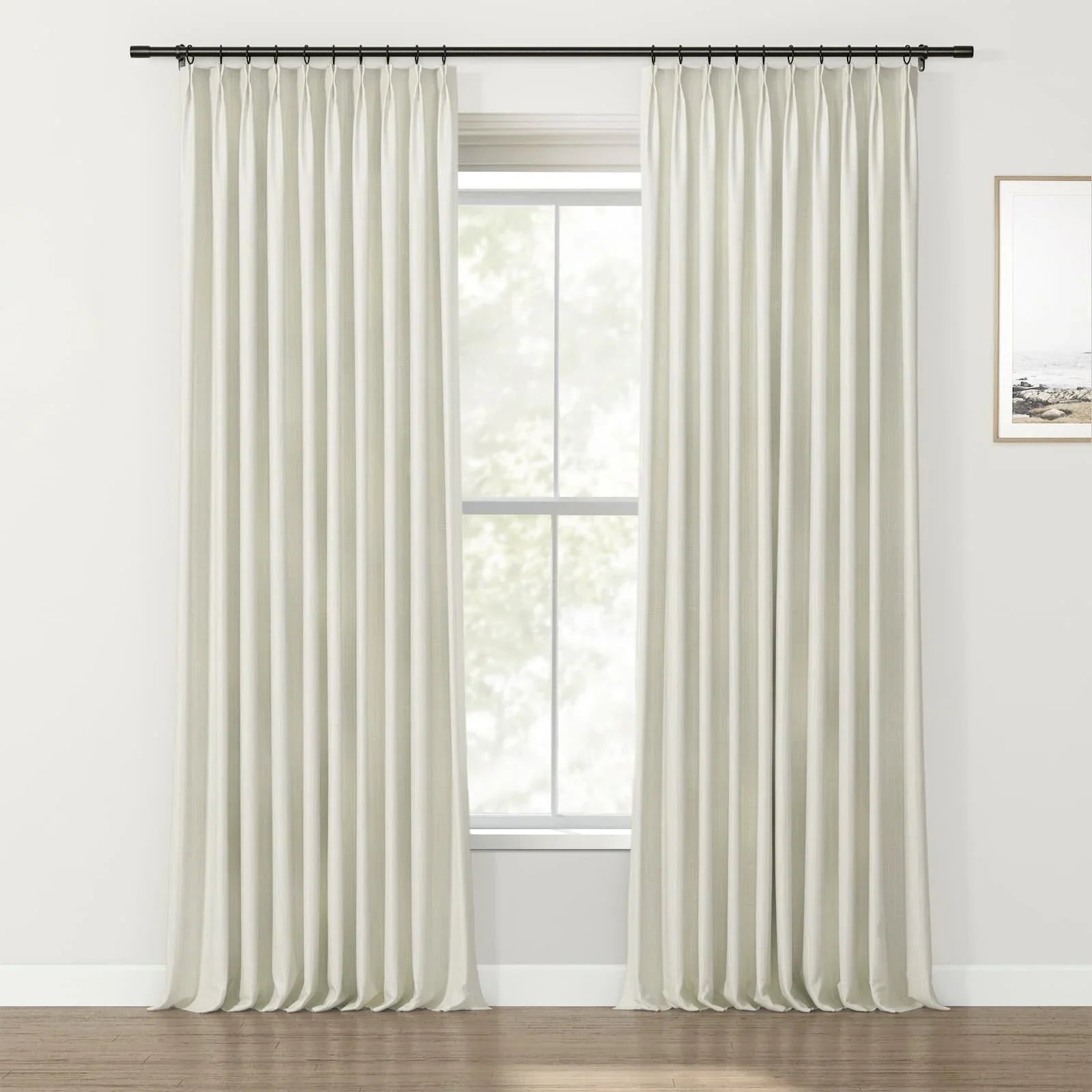 Lydia Drizzle Jacquard Curtain Pleated SLIDINGCURTAIN