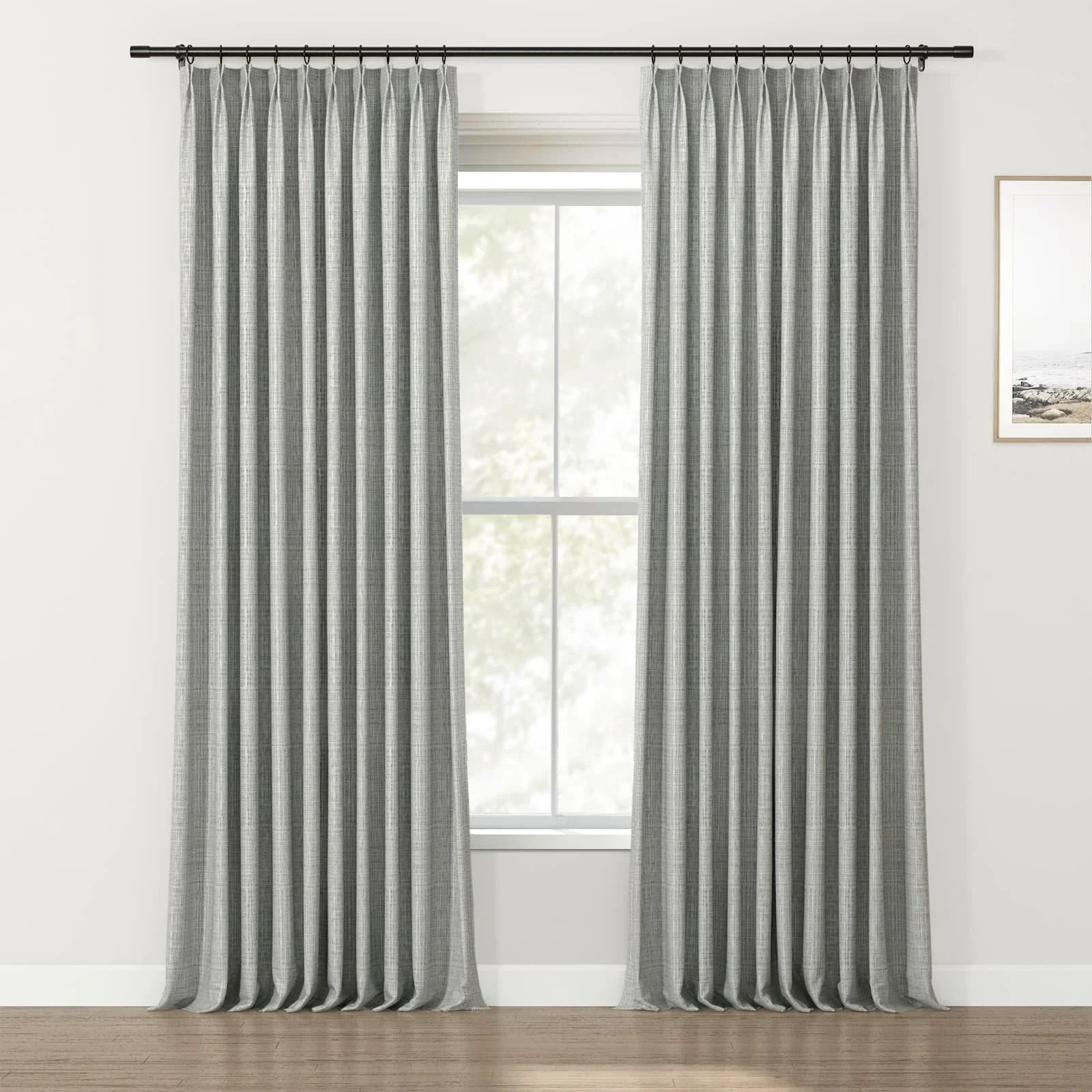 Lydia Drizzle Jacquard Curtain Pleated SLIDINGCURTAIN